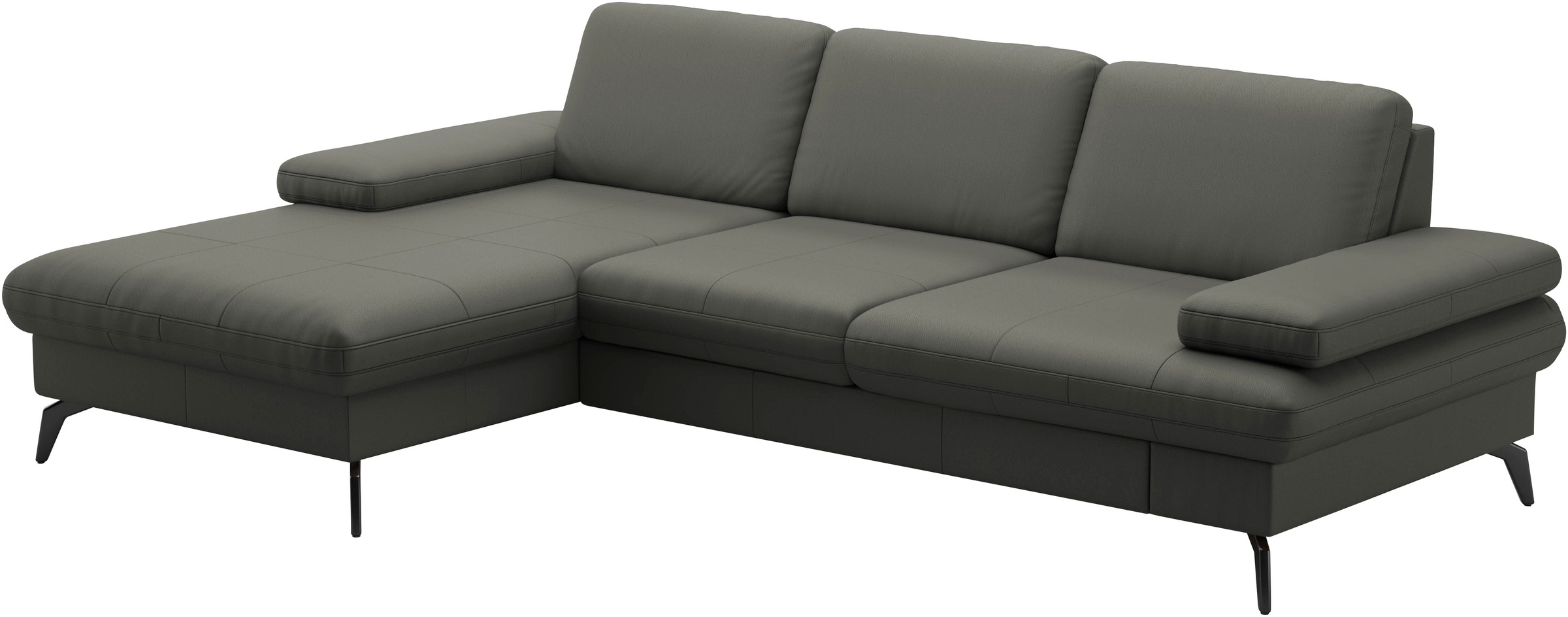 sit&more Ecksofa »Morris L-Form, inkl. Sitztiefenverstellung«, wahlweise mit Armteilverstellung, Bettfunktion & Bettkasten