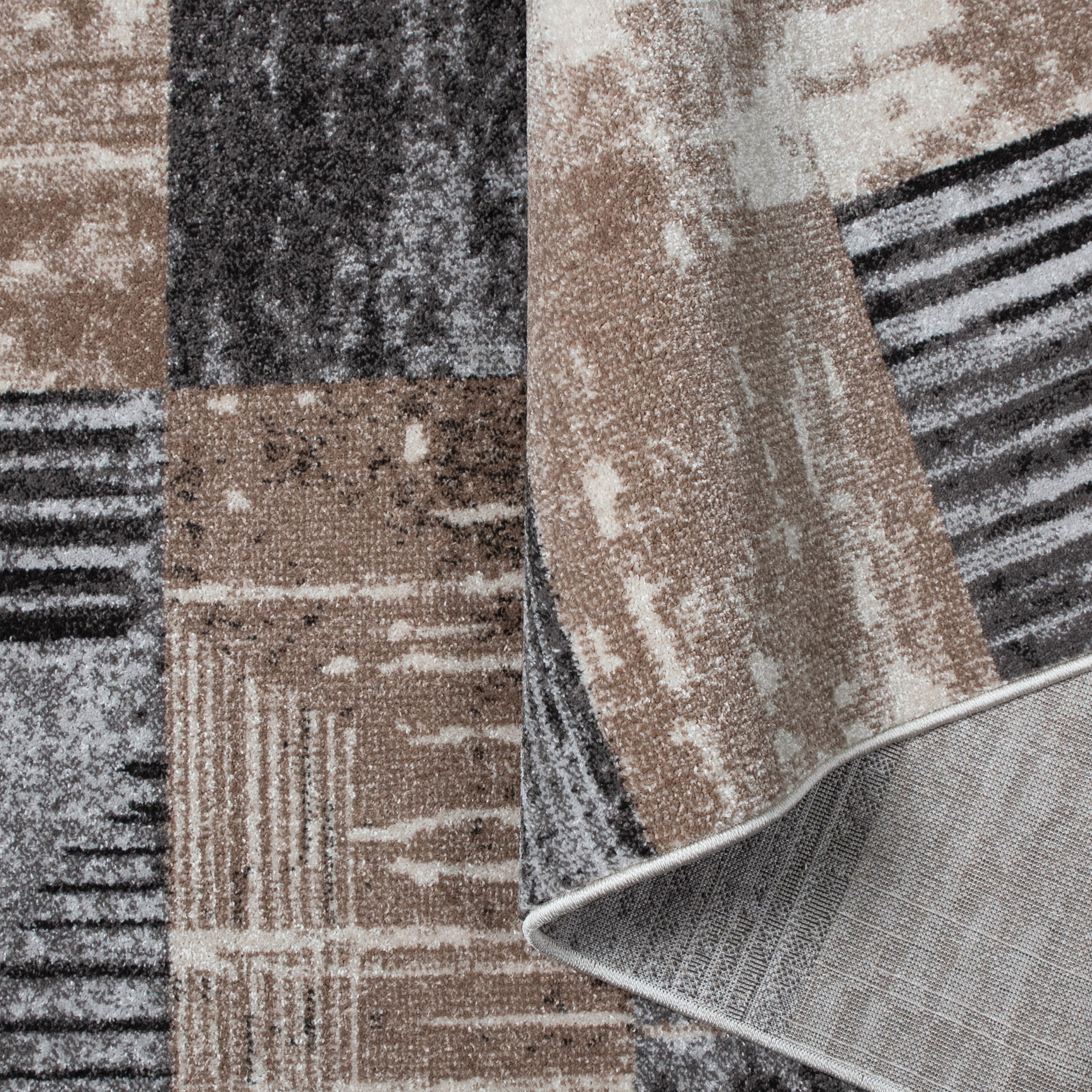 OTTO home Teppich »Lunari«, rechteckig, 9 mm Höhe, Karo-Design, modern, geometrisches Muster, weiche Haptik
