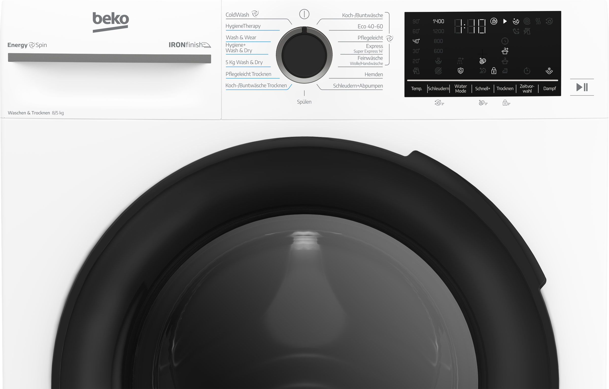 BEKO Waschtrockner »BM3DT4844W1« 8 kg /5 kg 75 dB(A) Dampfunterstützung für frischere Wäsche und weniger Falten