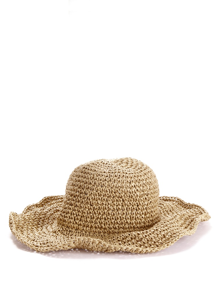 Sonnenhut »Strohhut, Sommerhut«, Strohhut zum Krempeln und faltbar