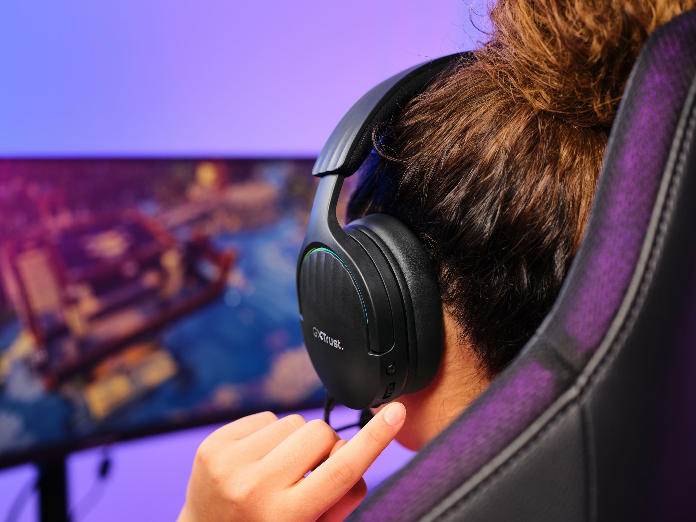 Trust Gaming-Headset »GXT491 Fayzo«, A2DP Bluetooth, Mikrofon abnehmbar-Noise-Cancelling
