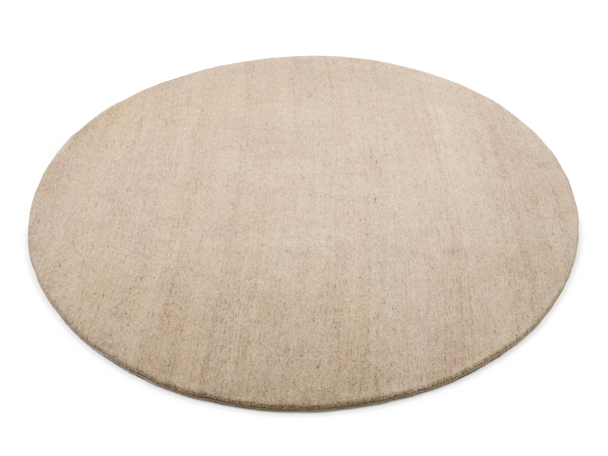 OCI DIE TEPPICHMARKE Wollteppich »ESEMPIO UNI MELANGE«, rund, 18 mm Höhe, reine Wolle, handgeknüpft, hochwertig verarbeitet, natürlich warm