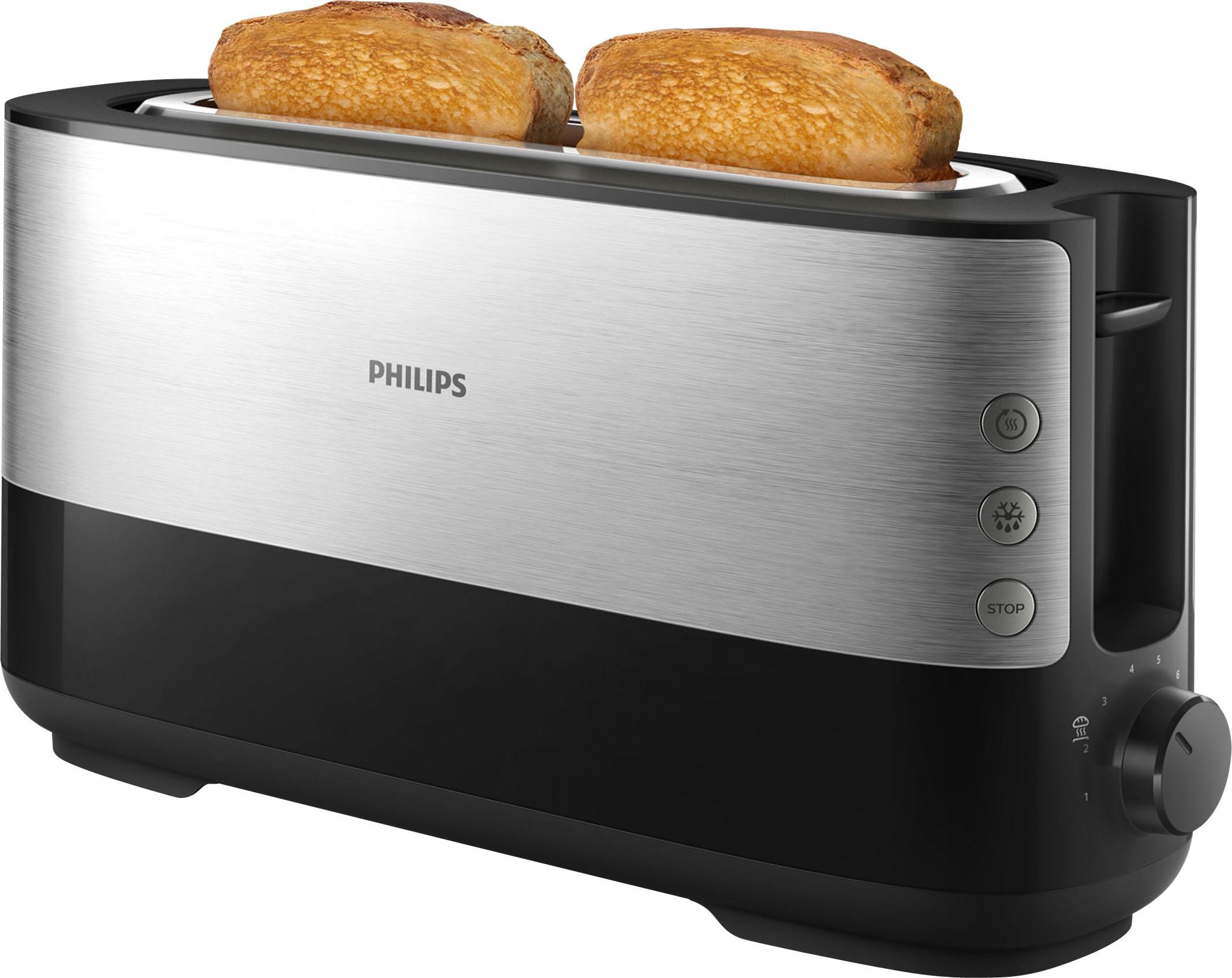 Philips Toaster »HD2692/90« 1 langer Schlitz für 2 Scheiben 950 W mit Aufwä günstig online kaufen