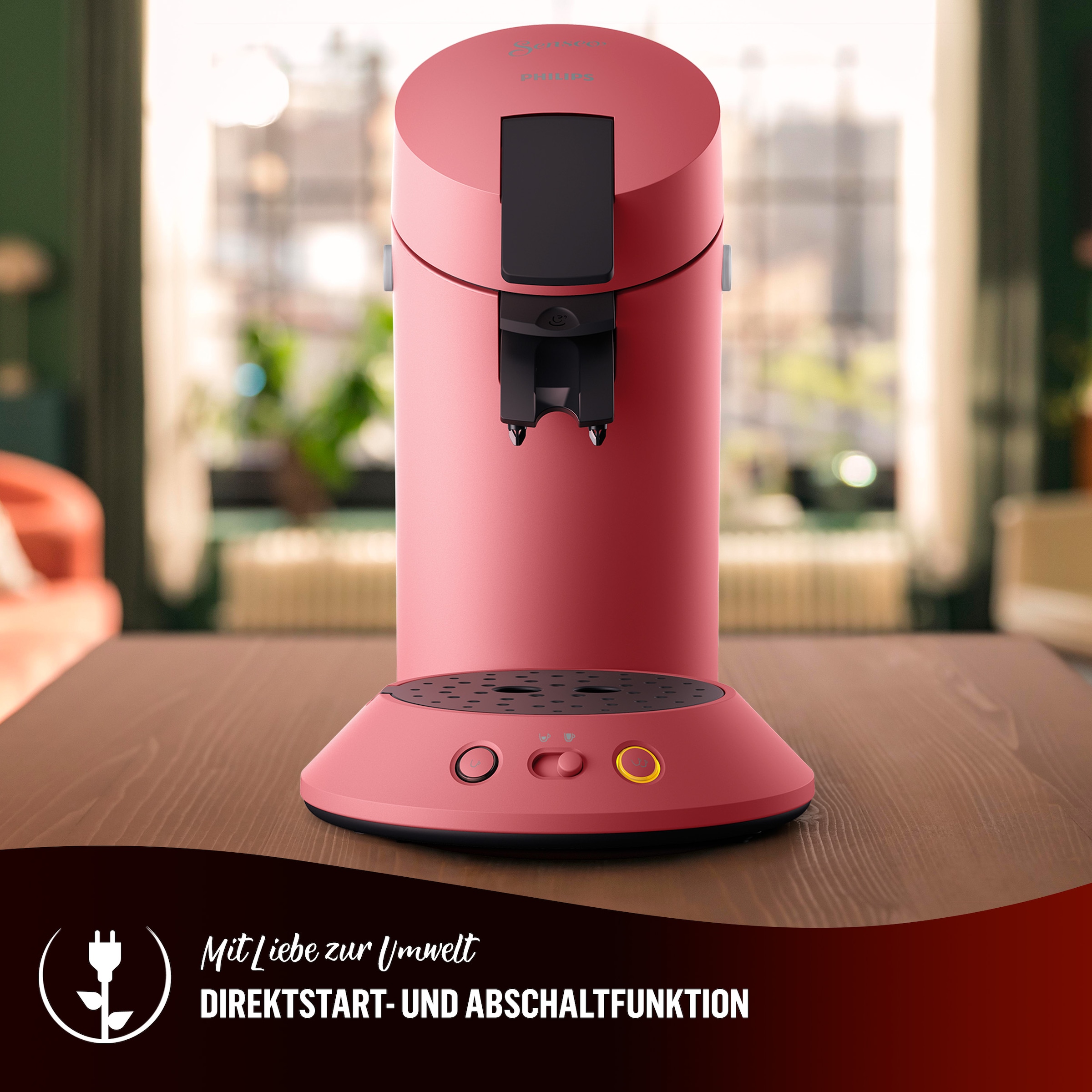 Philips Senseo Kaffeepadmaschine »Original Plus CSA210/60, mit zwei Kaffee-Einstellungen«, aus 28% rec. Plastik, inkl. Gratis-Zugabe (Wert 5 € UVP)