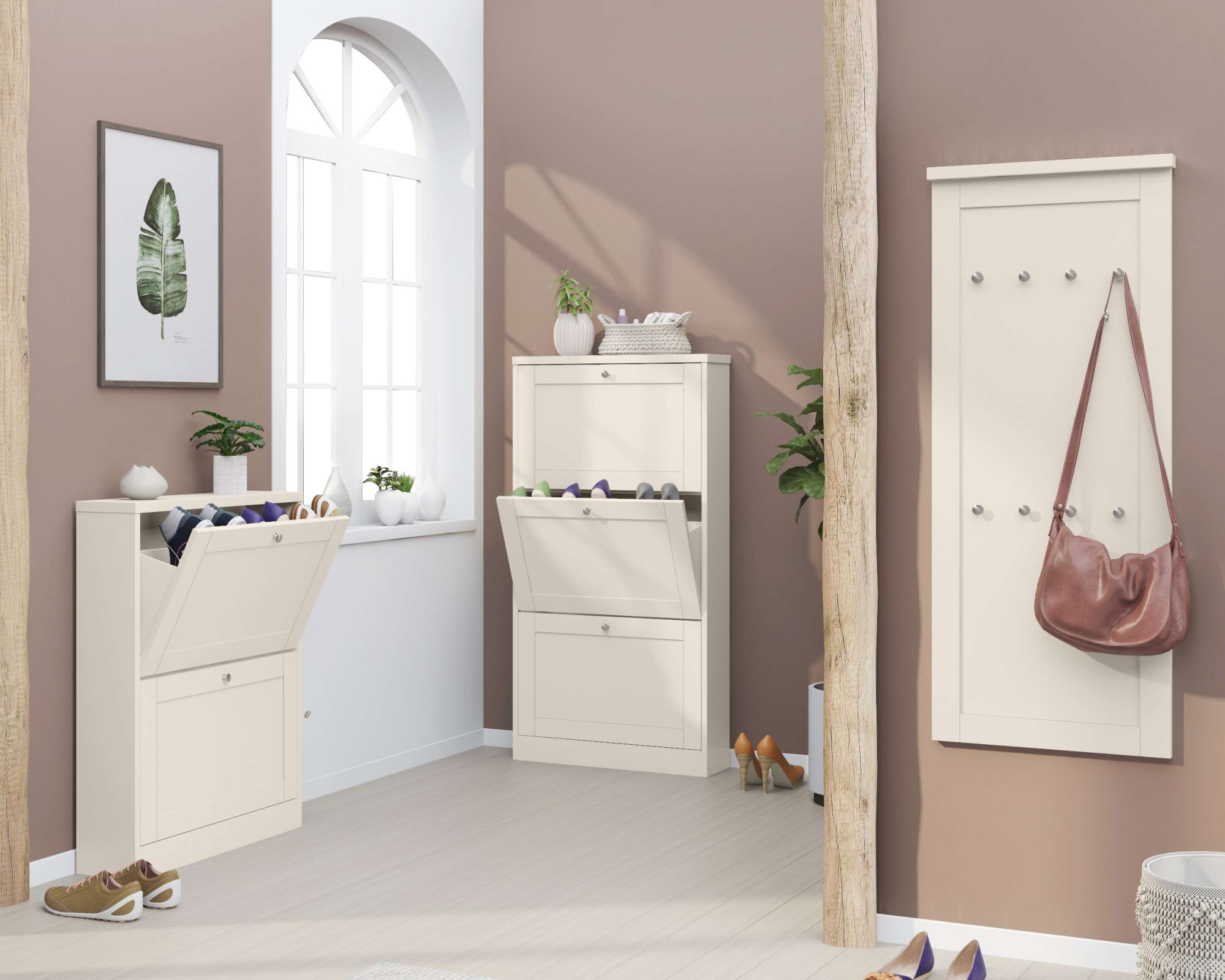 OTTO home Garderobenpaneel »Heide« mit 8 Haken, Höhe 120 cm, Breite 50 cm