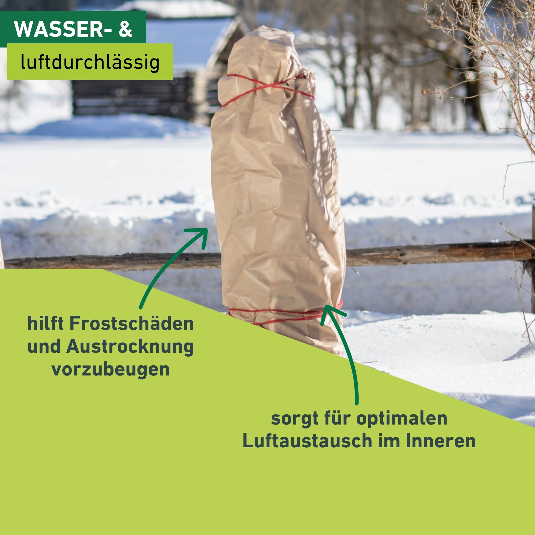 Windhager Winterschutzvlies »für Gartenpflanzen, Frostschutz und Kälteschutz« licht-, wasser- und luftdurchlässig, 5x1,5 m, Stärke 30 g/m2