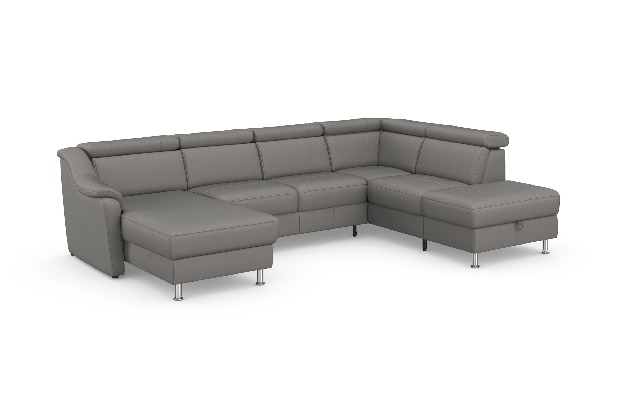sit&more Wohnlandschaft »Freetown U-Form«, Kopfteilverstellung und Federkern, wahlweise mit Bettfunktion