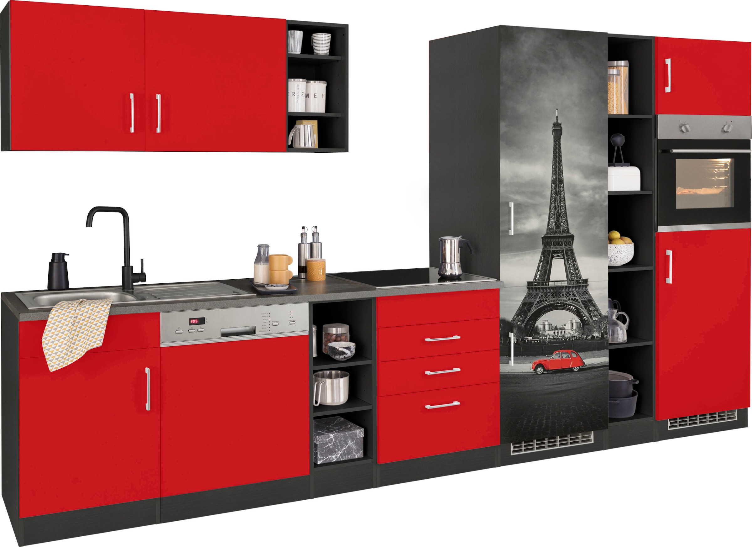 HELD MÖBEL Küchenzeile cm ohne bestellen 350 Breite E-Geräte, online »Paris«