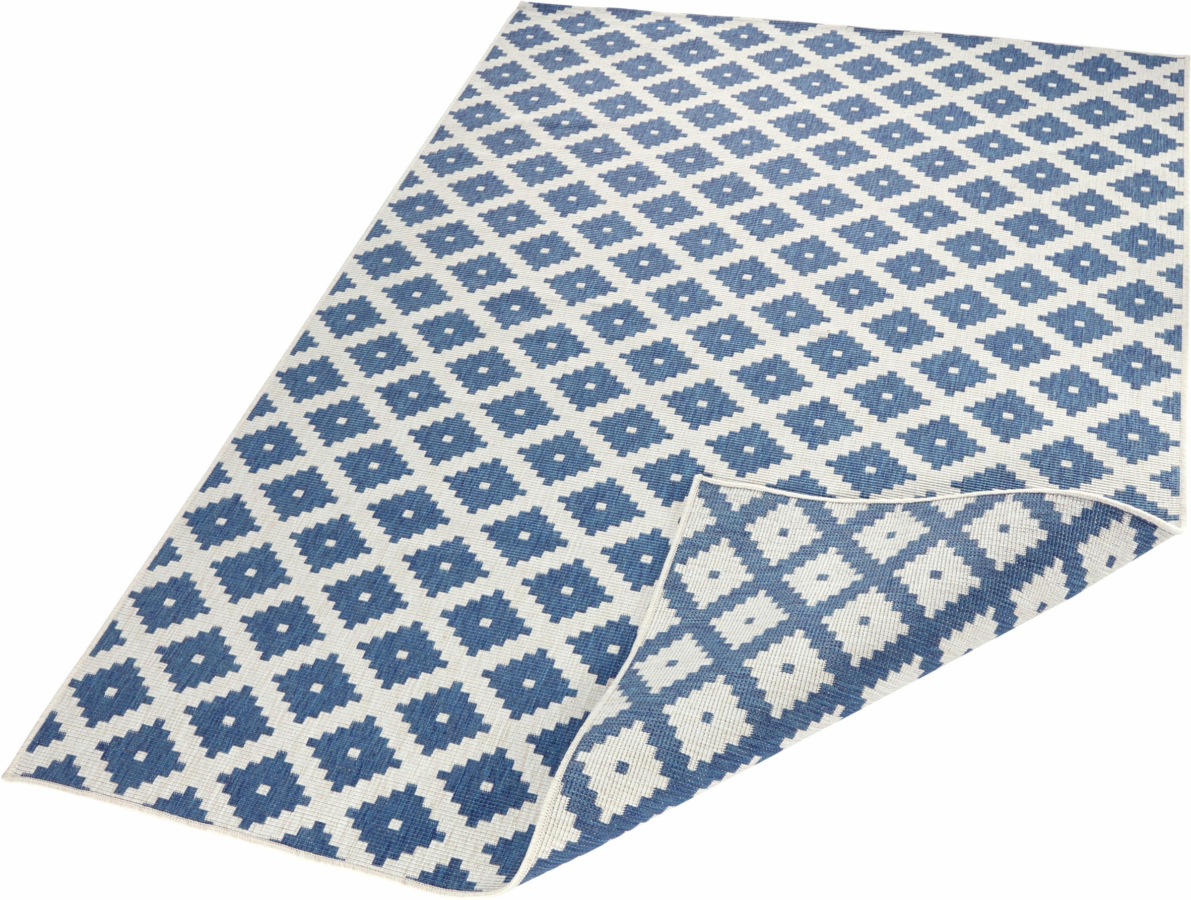 NORTHRUGS Teppich »Nizza Wendeteppich«, rechteckig, 5 mm Höhe, In-& Outdoor, Wetterfest, Balkon, Läufer, Wohnzimmer, Wasserfest