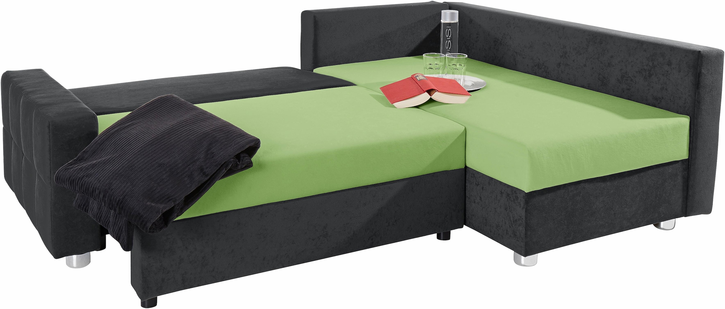 COLLECTION AB Ecksofa Parma, mit Bettfunktion, inkl. Zier- und Rückenkissen