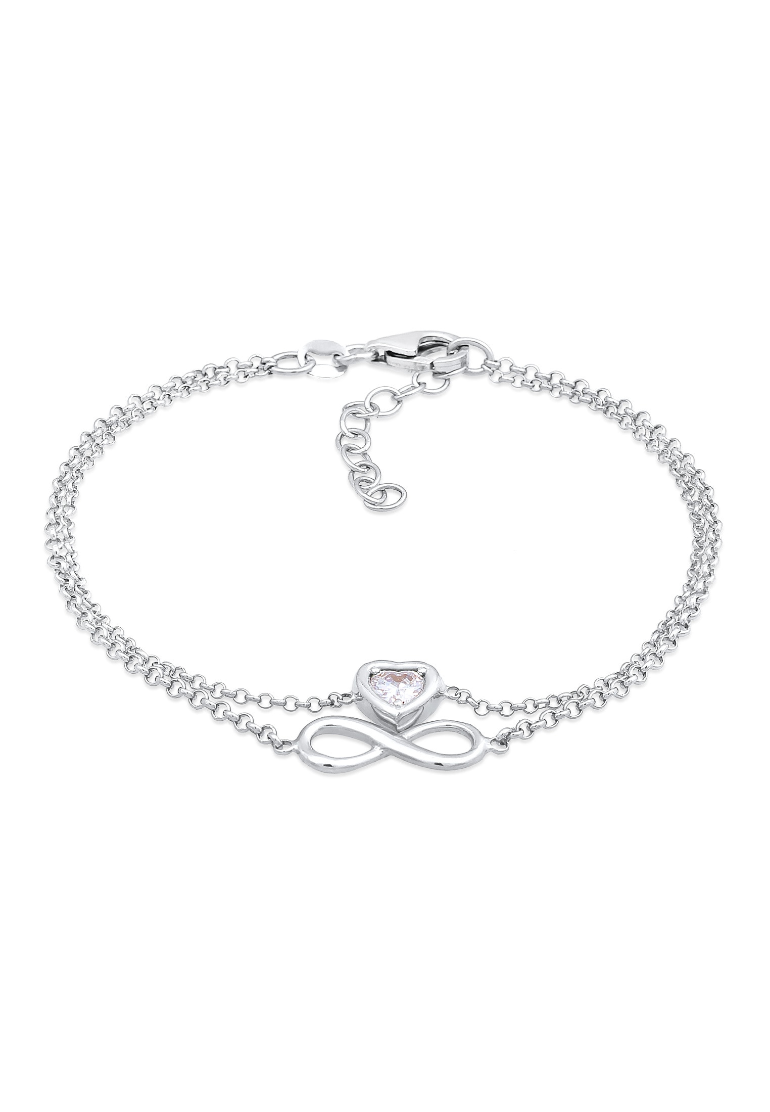 Bild von Elli Armband »Layer Infinity Herz Unendlichkeit 925 Silber«