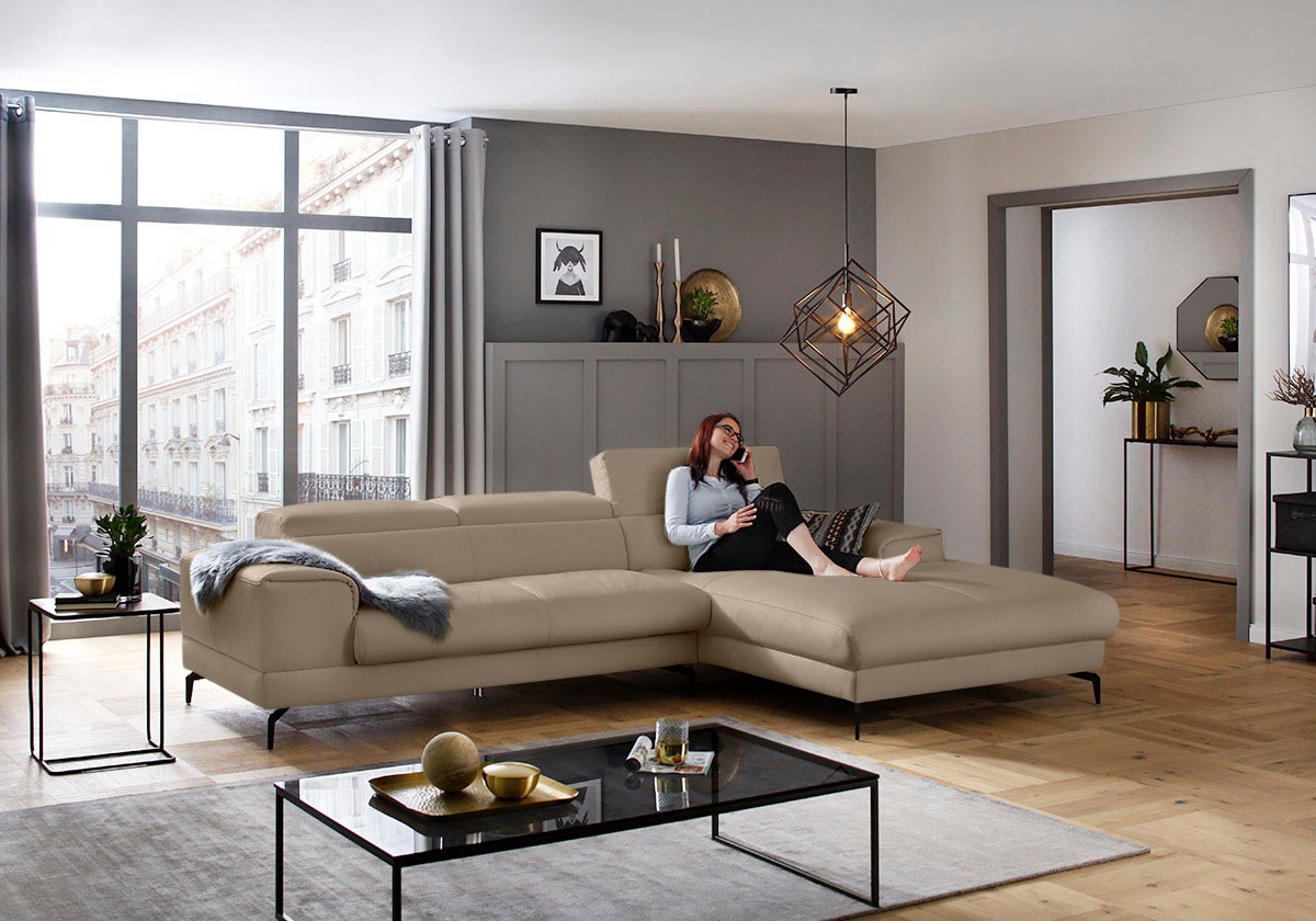 W.SCHILLIG Ecksofa »piedroo, Designsofa mit tollem Sitzkomfort, L-Form«, Ko günstig online kaufen