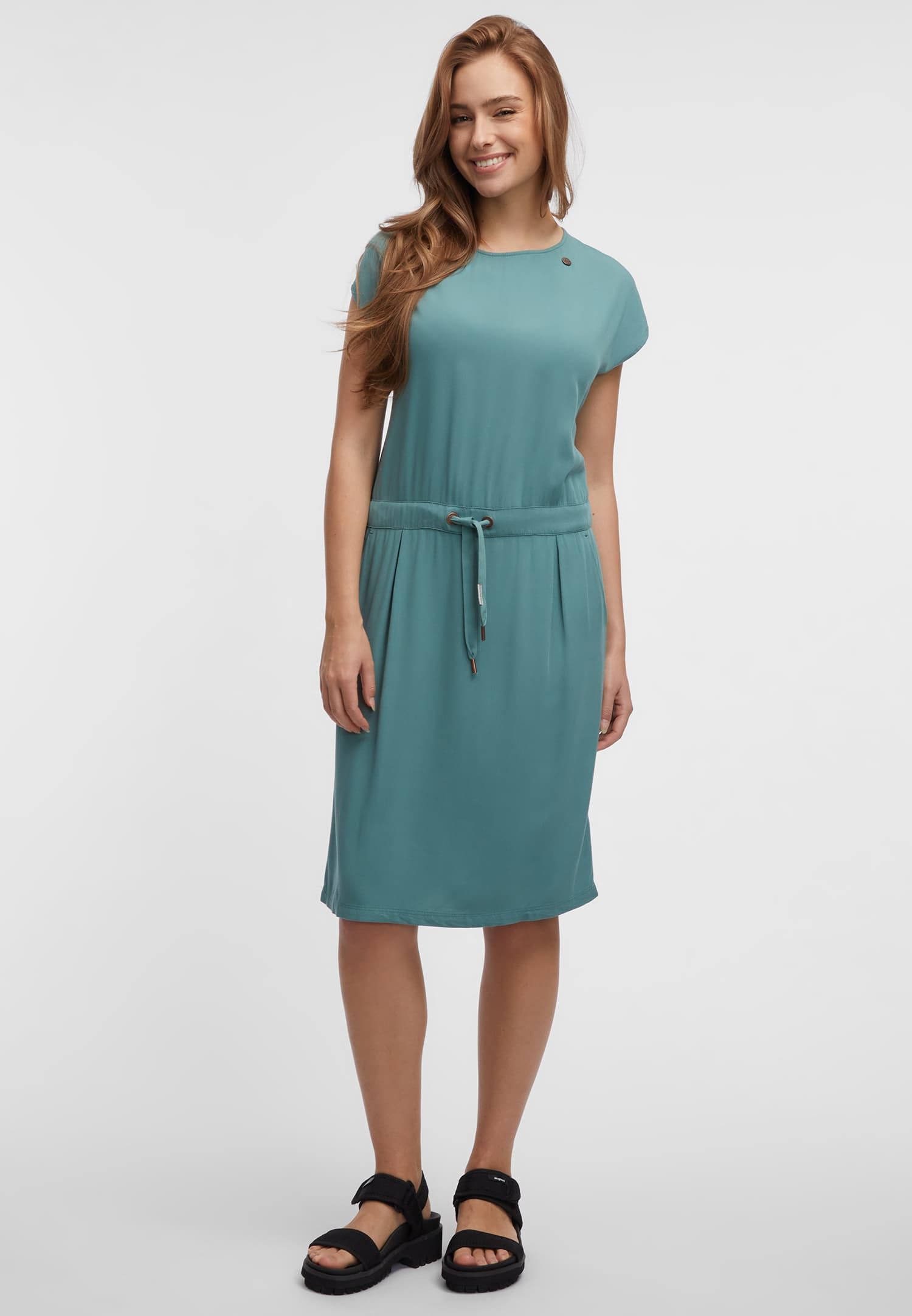 Ragwear Shirtkleid »MASCARPONE«, mit Taillen-Kordelzug und Eingrifftaschen