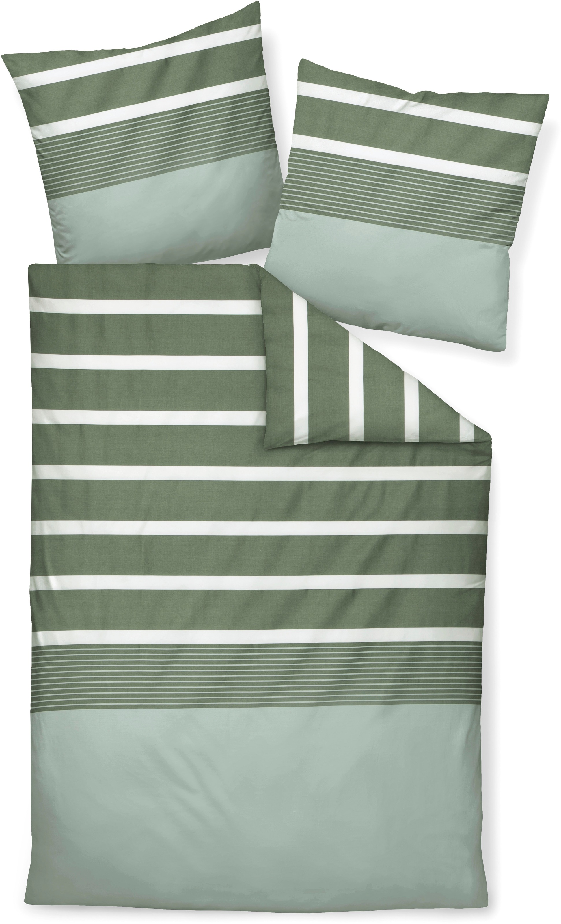 Janine Bettwäsche »J. D. 8468« 3 Stk. tlg. Bettwäsche im Streifen-Design in günstig online kaufen