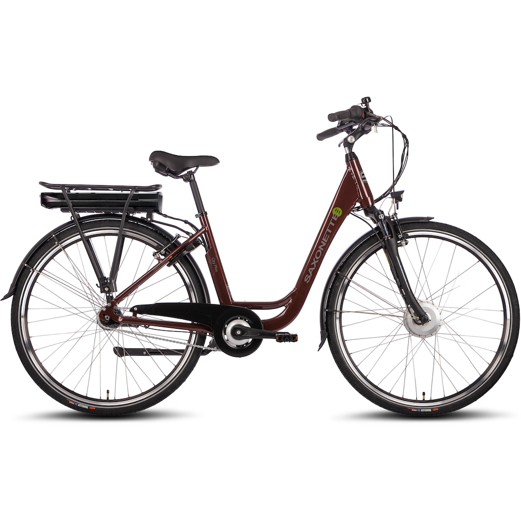 SAXONETTE E-Bike »City Plus«, 7 Gang, Frontmotor 250 W, (mit Akku-Ladegerät)