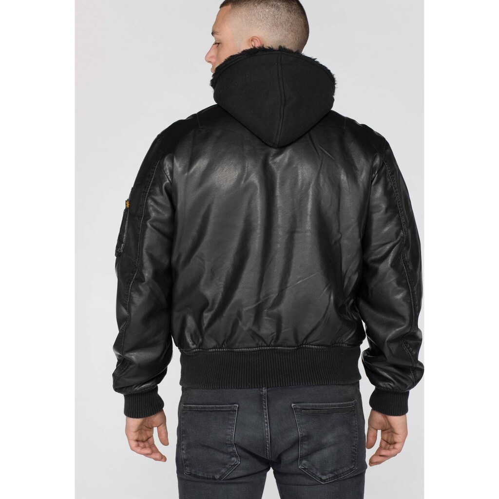 Alpha Industries Lederjacke »ALPHA INDUSTRIES Men - Leather & Faux Jackets MA-1 D-Tec FL«