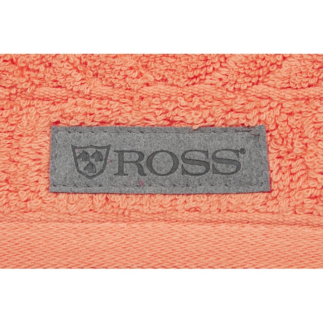 ROSS Handtuch »Smart«, (2 St.), Uni-Rippe mit Velourslabel bequem und  schnell bestellen