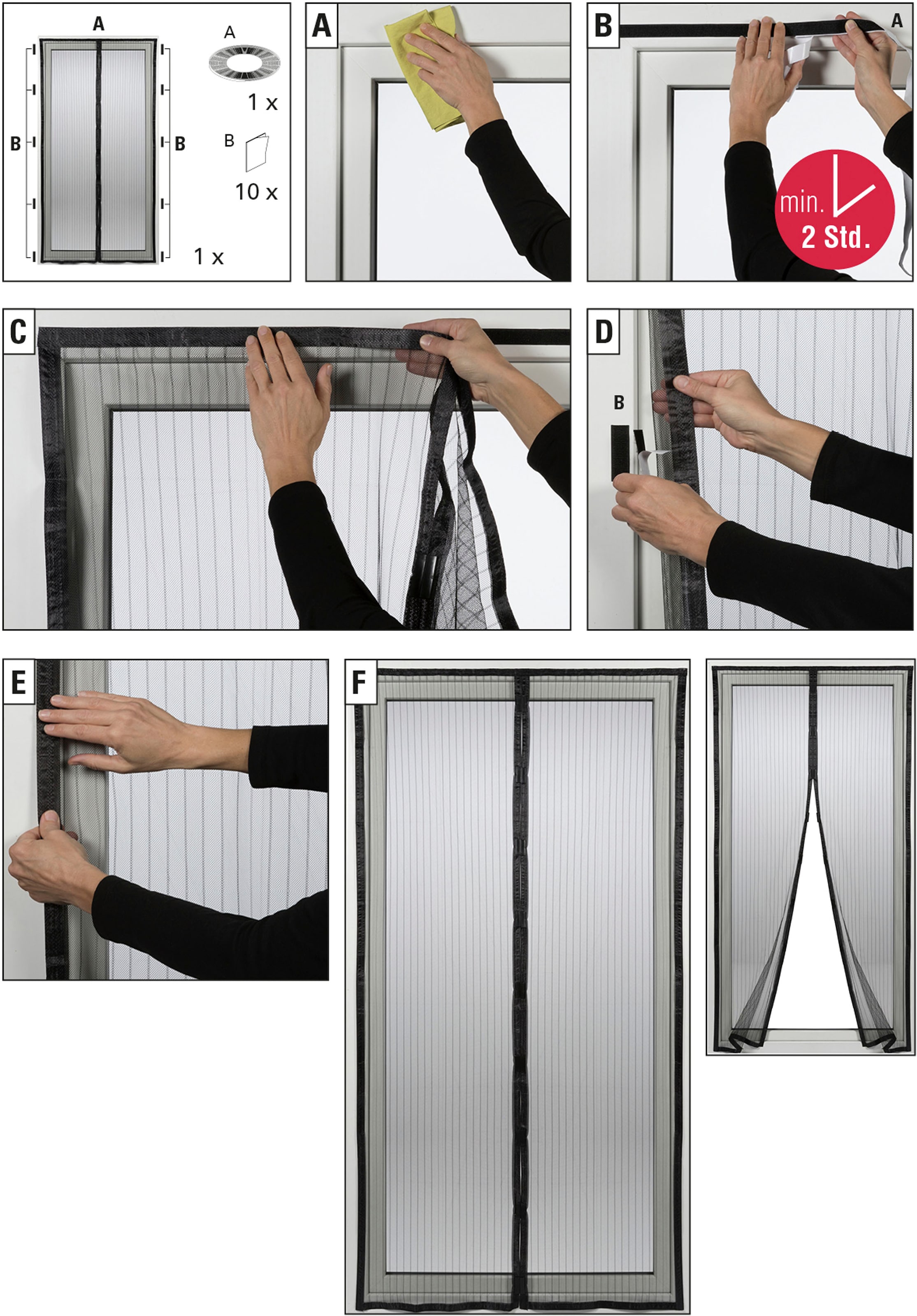 GARDINIA Insektenschutz-Vorhang »Insektenschutz Magnetvorhang« inkl. 9 Magneten zur Schließung