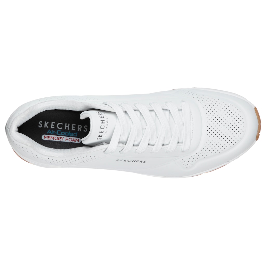 Skechers Sneaker »Uno«, mit Air-Cooled Memory Foam, Freizeitschuh, Halbschuh, Schnürschuh