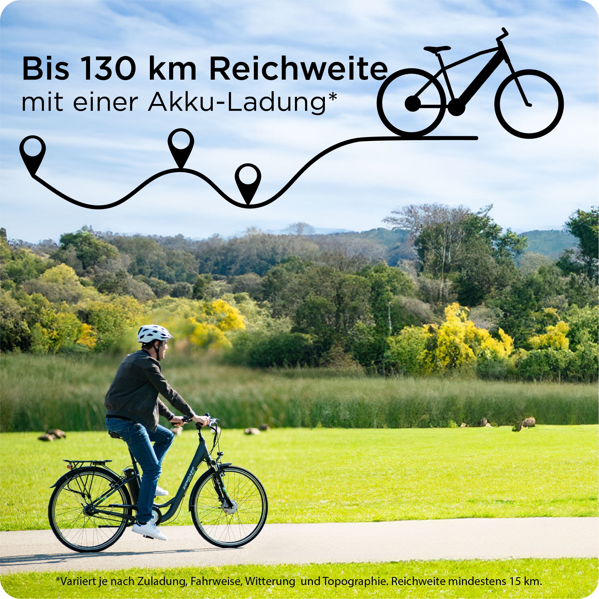 Zündapp E-Bike »Green 2.7«, 3 Gang, Frontmotor 250 W, Pedelec, Elektrofahrrad für Damen u. Herren