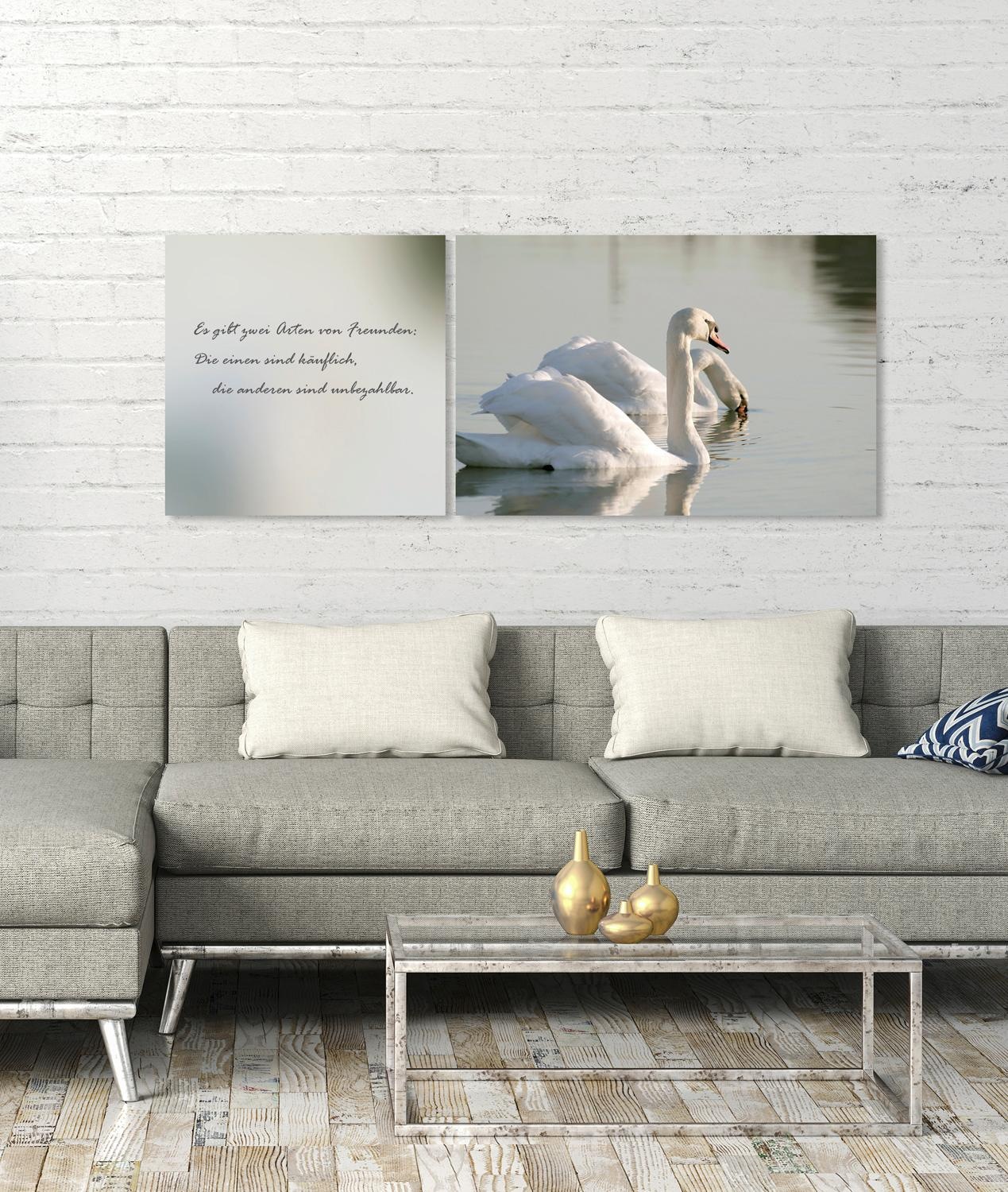 queence Leinwandbild »Freunde« Kunst   Modern   Schriftzug   Schriftzüge günstig online kaufen