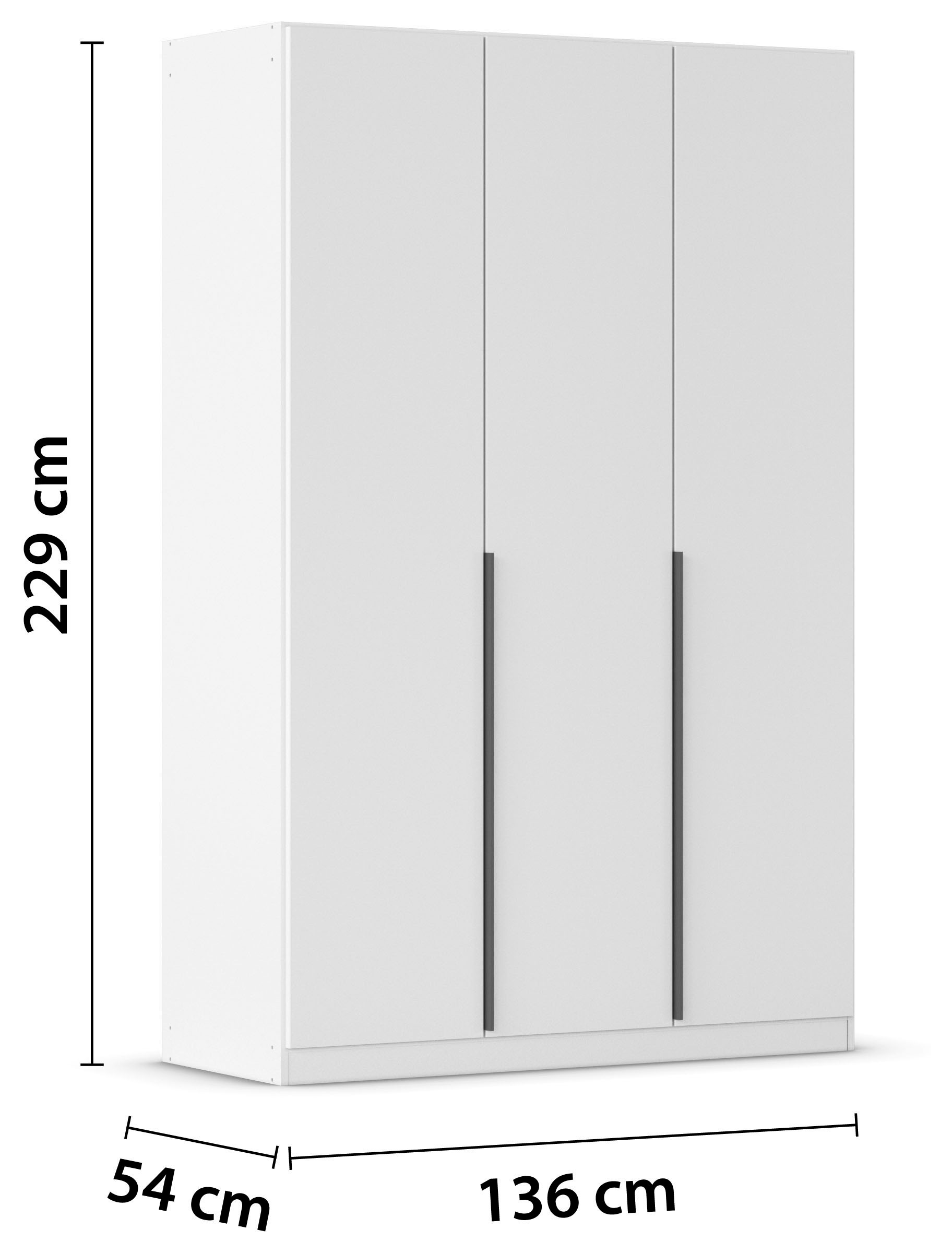 rauch Drehtürenschrank »Kleiderschrank Schrank Garderobe AGORDO TOPSELLER Schlafzimmer«, (in zwei Griff-Farben mit Dekor- oder Hochglanzfront), durchdachte Innenausstattung, in 6 Breiten und 2 Höhen MADE IN GERMANY