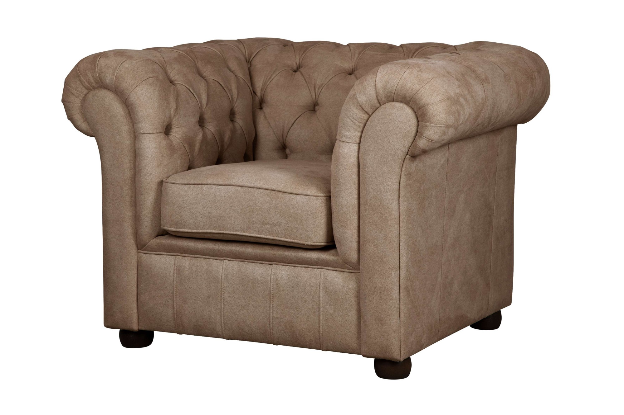 Home affaire Sessel »CHARENTE, Chesterfield, Wellenfederung, Maße B/T/H: 105/89/74 cm«, mit edler Knopfheftung und typischen Armlehnen