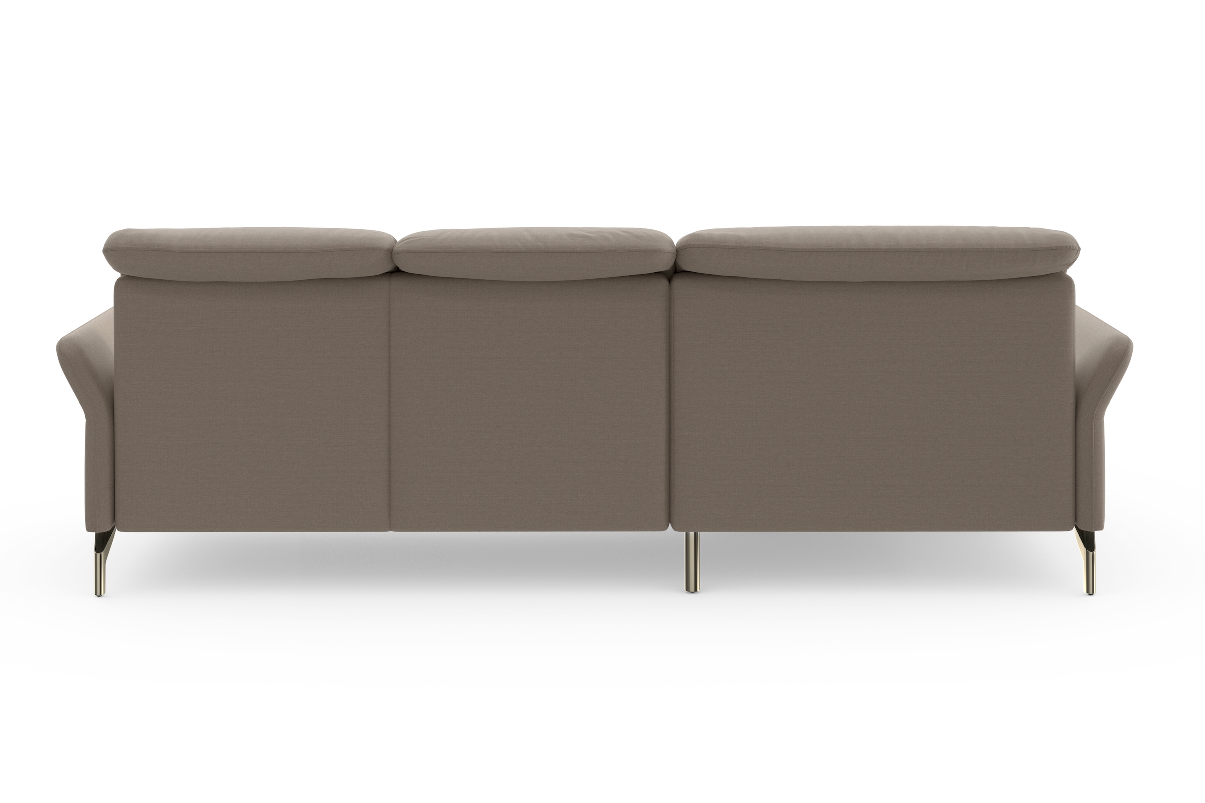 sit&more Ecksofa »Fashion L-Form«, wahlweise mit Kopfteilverstellung, Vorziehsitz, motorisch, Nickelfüße