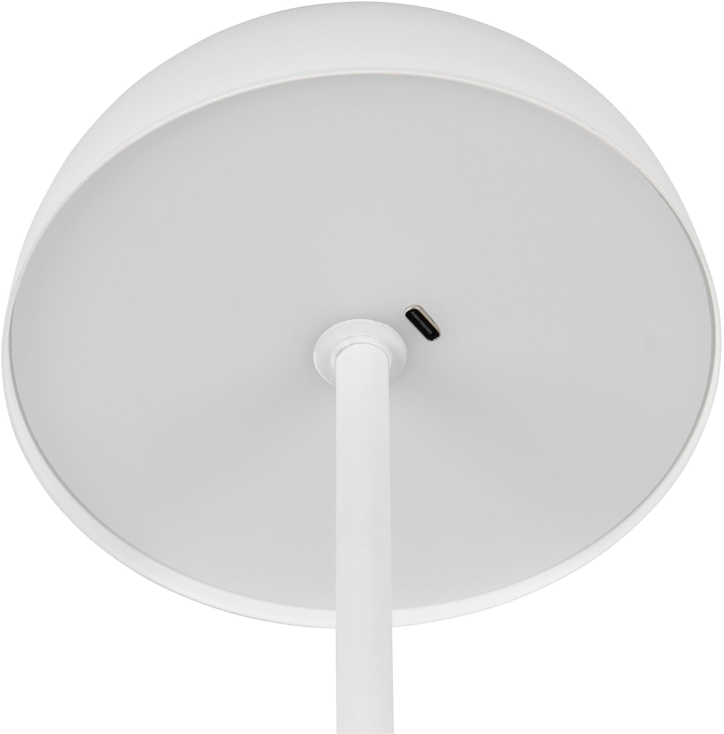 REALITY Leuchten LED Tischleuchte »MUNOZ, Akku Tischleuchte mit Touchdimmer + USB Anschluss, IP20 indoor«, 1 flammig, Leuchtmittel LED-Board | LED fest integriert, bis zu 10h Akkulaufzeit, laden per USB max 7-9h, Akku Leuchte Pilzform