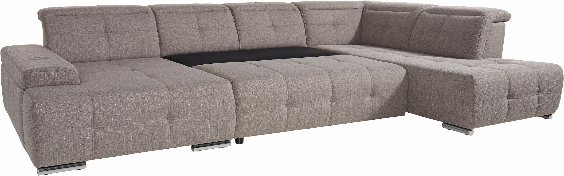 sit&more Wohnlandschaft »Mistral U-Form«, wahlweise mit Bettfunktion, inklusive Kopfteilverstellung