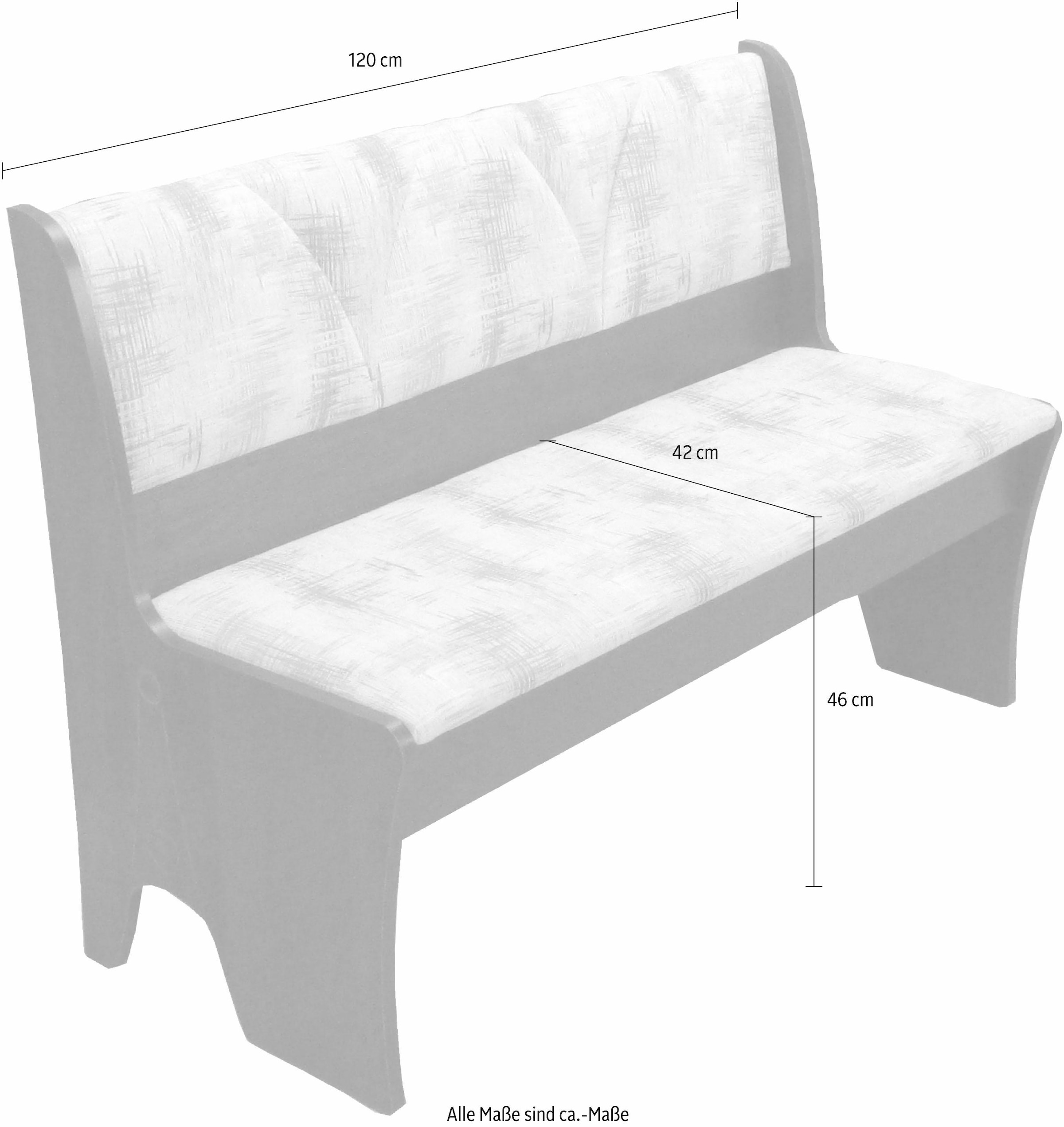 Home affaire Polsterbank »Halle«, Breite 120 cm