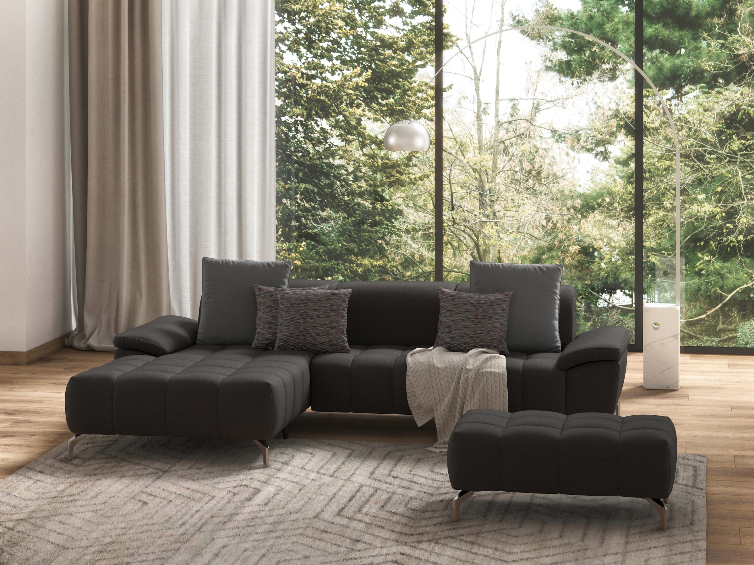 sit&more Ecksofa »Cool L-Form«, wahlweise mit Kopfteilverstellung und Vorzi günstig online kaufen