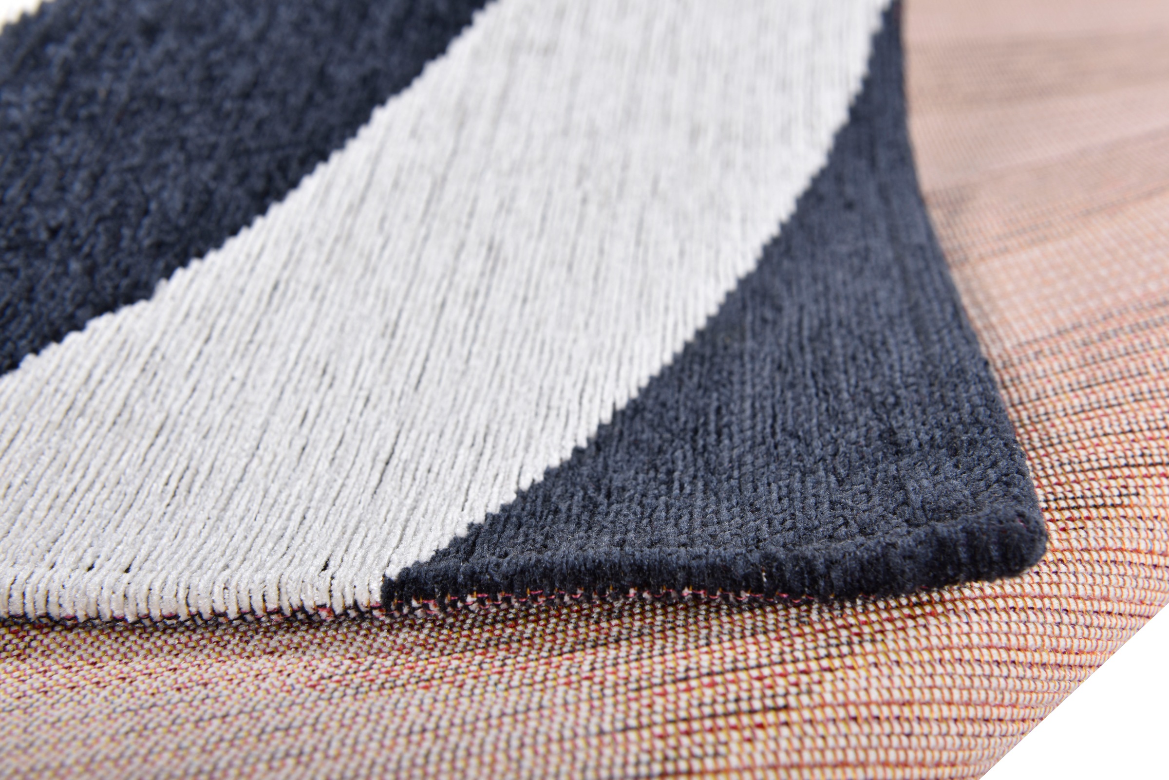 Gino Falcone Teppich »Cosima-117«, rechteckig, 3 mm Höhe, flachgewebt, Jaquard, mit Chenillegarn, modernes geometrisches Design