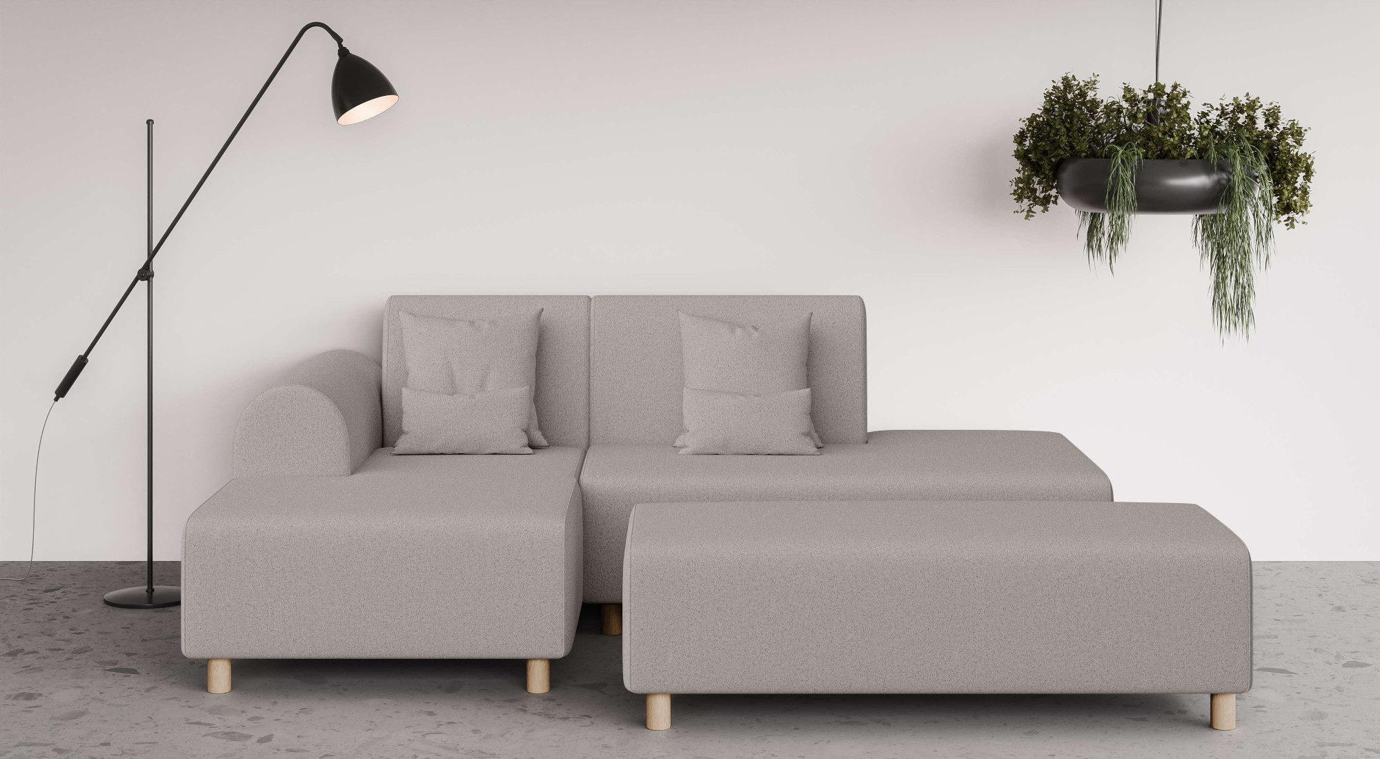 OTTO home Ecksofa »Suyala« L-Form mit Hocker günstig online kaufen