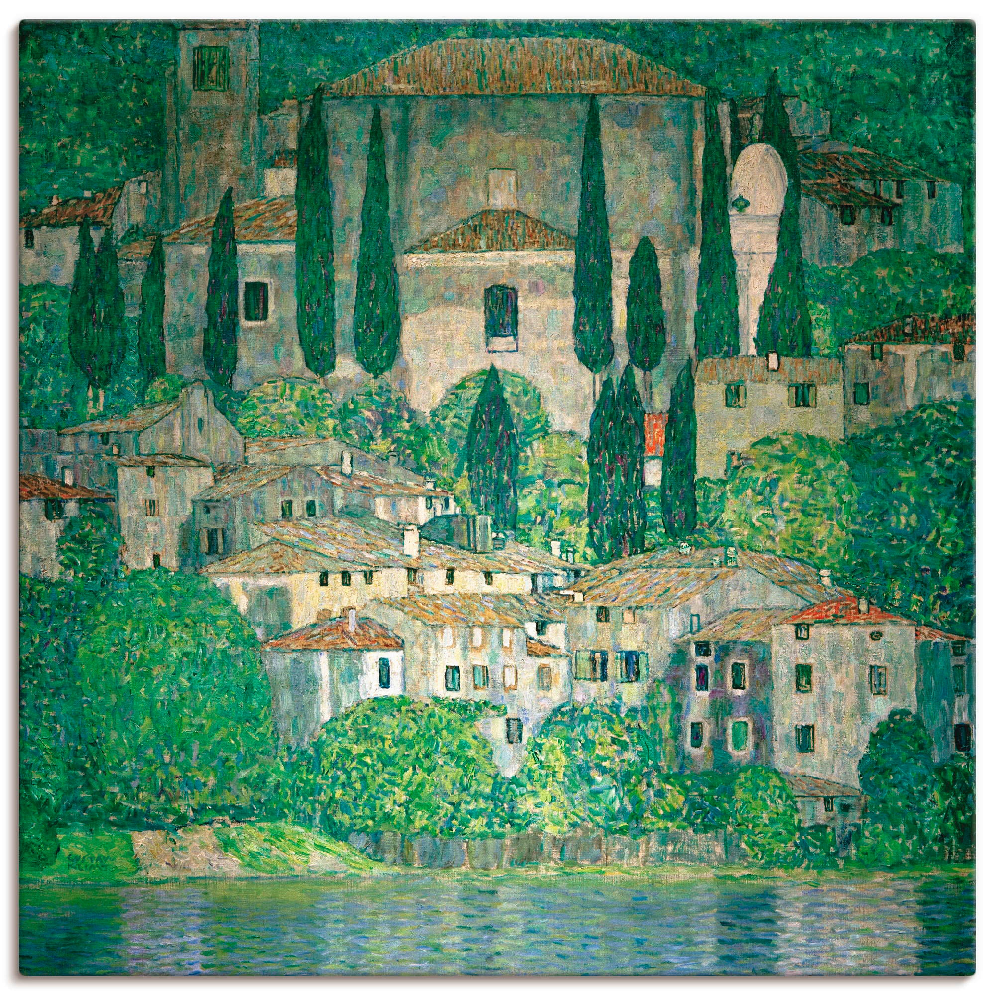 Artland Leinwandbild »Kirche in Cassone (Landschaft mit Zypres« Europa 1 St günstig online kaufen