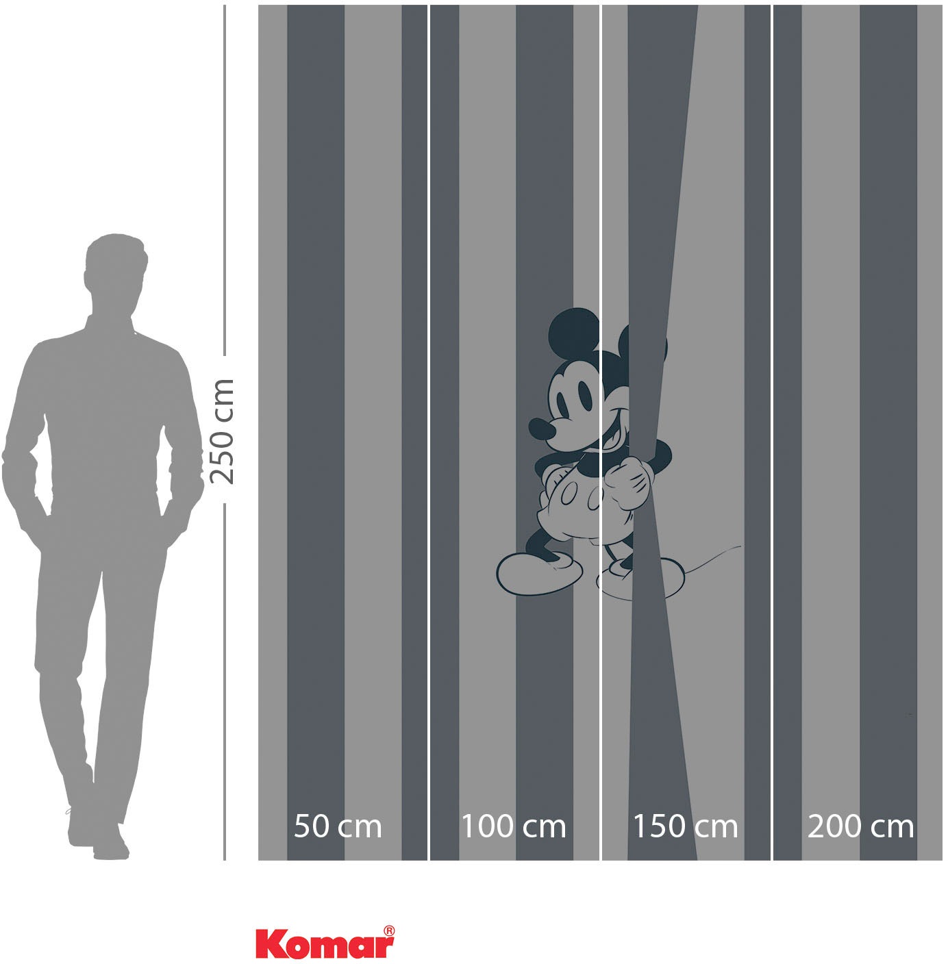 Komar Vliestapete »Digitaldruck Vlies - Mickey Offbeat - Größe 200 x 250 cm«, bedruckt, Kinderzimmer