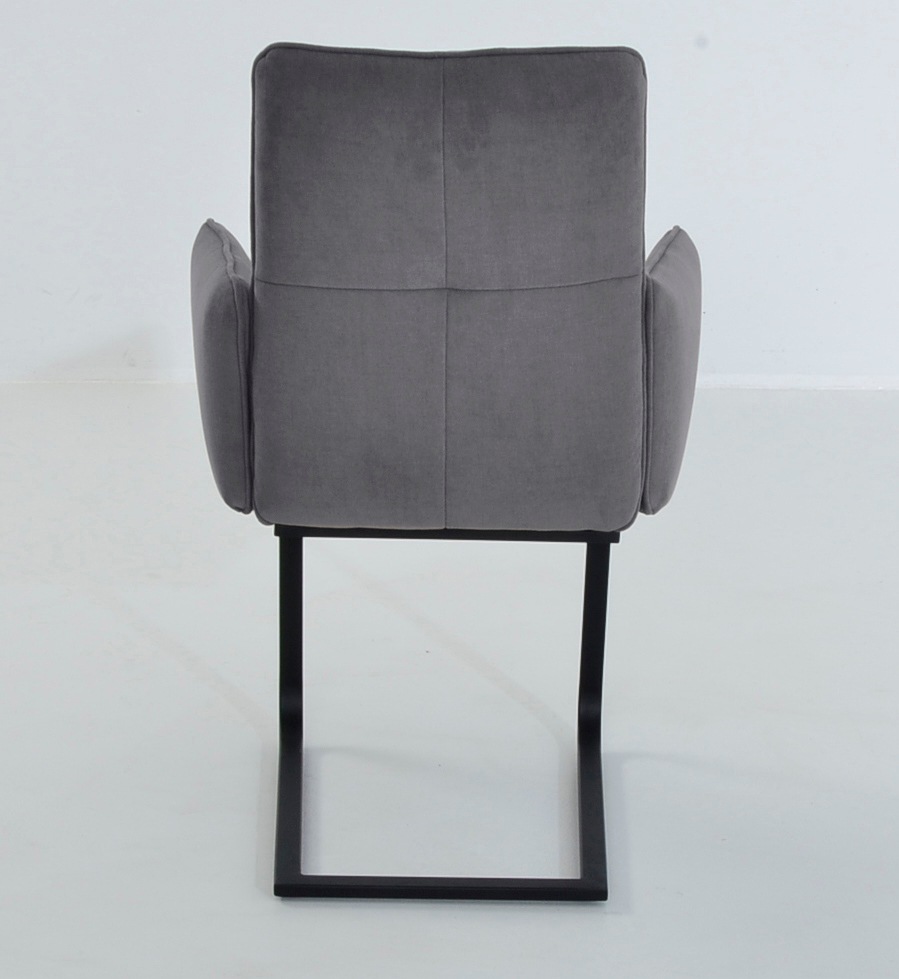 K+W Komfort & Wohnen Freischwinger »6502«, Aqua Clean, Freischwinger mit Armlehnen, Flachstahlkufe in schwarz