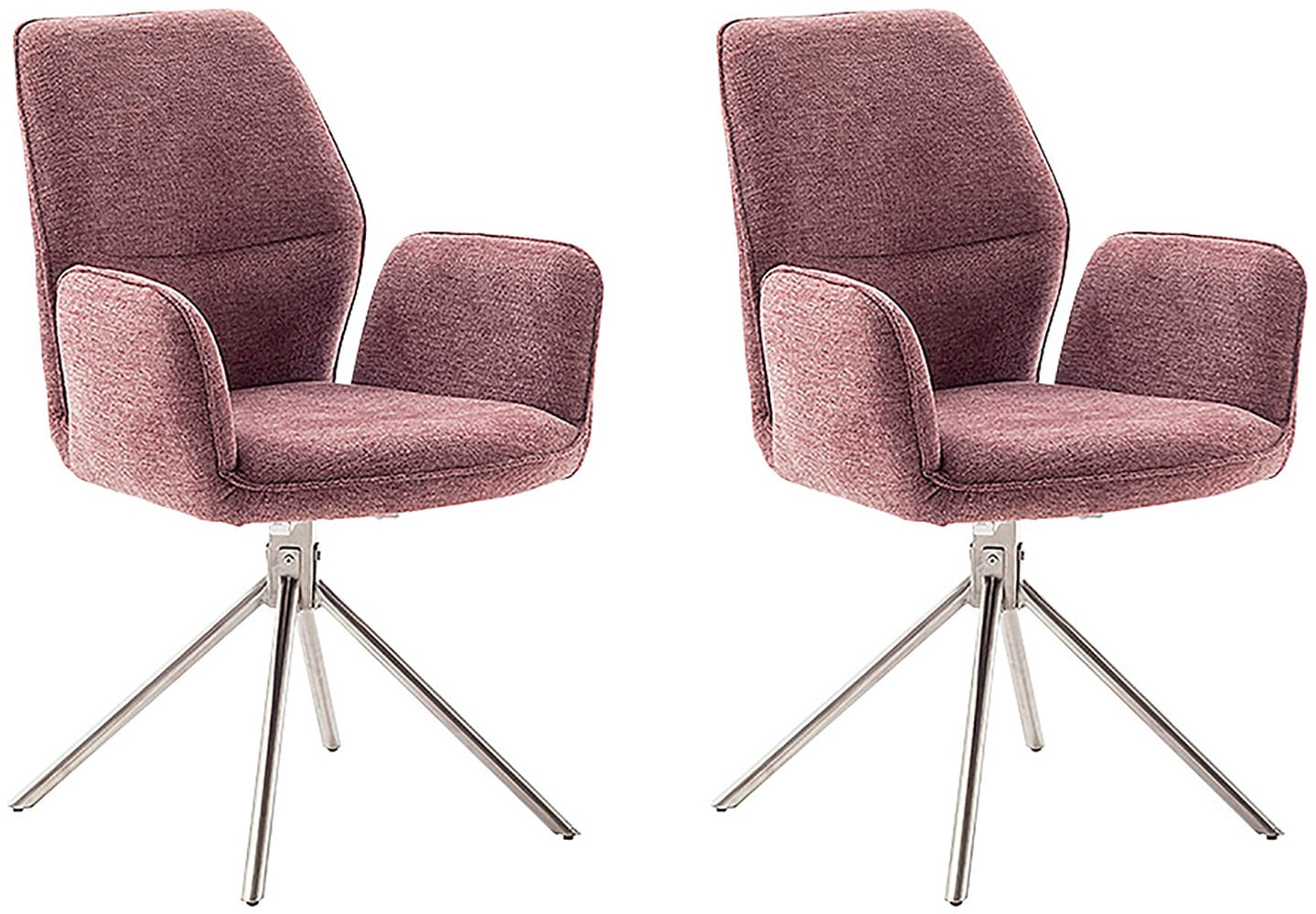 MCA furniture Esszimmerstuhl »GREYTON«, Chenille, (2er-Set), drehbar 180°, Belastbarkeit 120 kg, Sitzhöhe ca. 50 cm