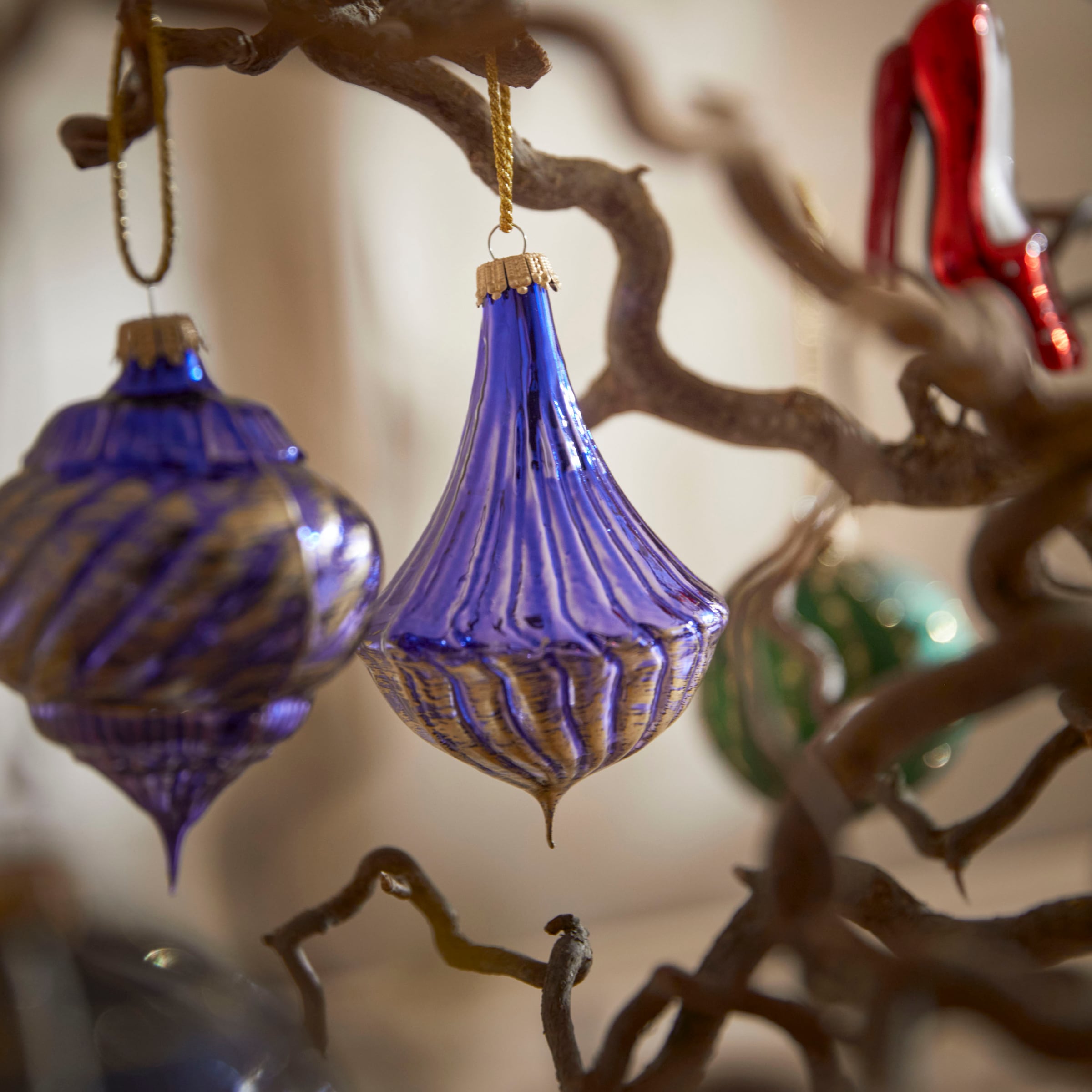 Guido Maria Kretschmer Home&Living Christbaumschmuck »Meerle, Weihnachtsbaumkugel, Christbaumkugel«, (Set, 6 tlg.), Weihnachtsdeko aus Glas, mundgeblasen und handbemalt