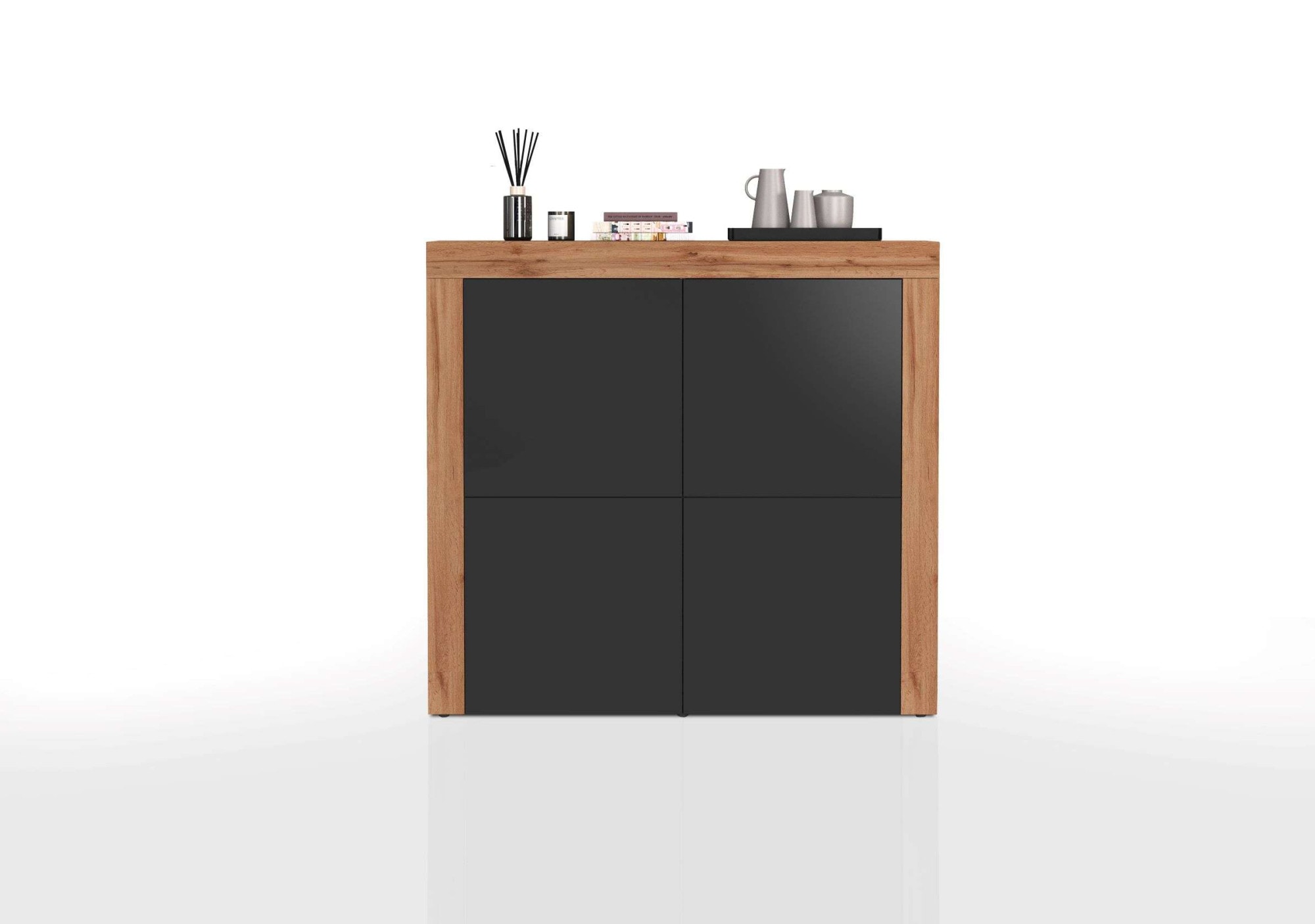 INOSIGN Highboard »CHRONOS Breite 140 cm mit 4 Türen und 8 Fächer 'Made in Italy'«, (1 St.), Hohes Sideboard, Kommode, Schrank, Grifflos mit Push to Open