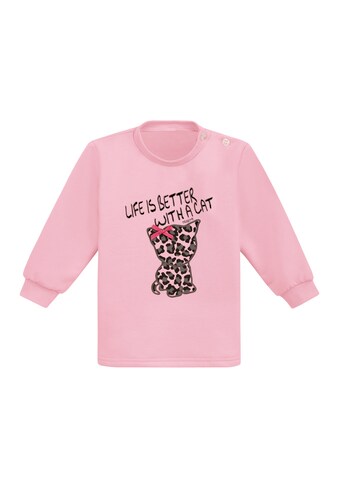 Sweatshirt »TRIGEMA Sweatshirt mit süßem Katzen-Print«