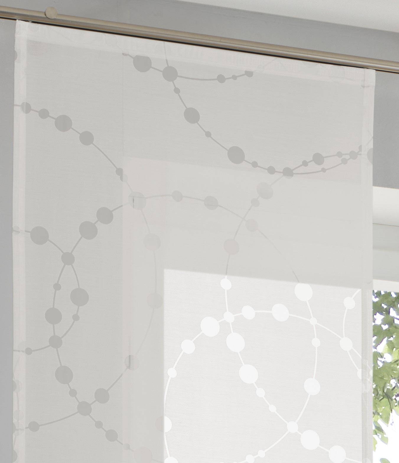 Kutti Schiebegardine »Cadena Schiebevorhang« Paneelwagen 1 Stk. tlg. Ausbre günstig online kaufen