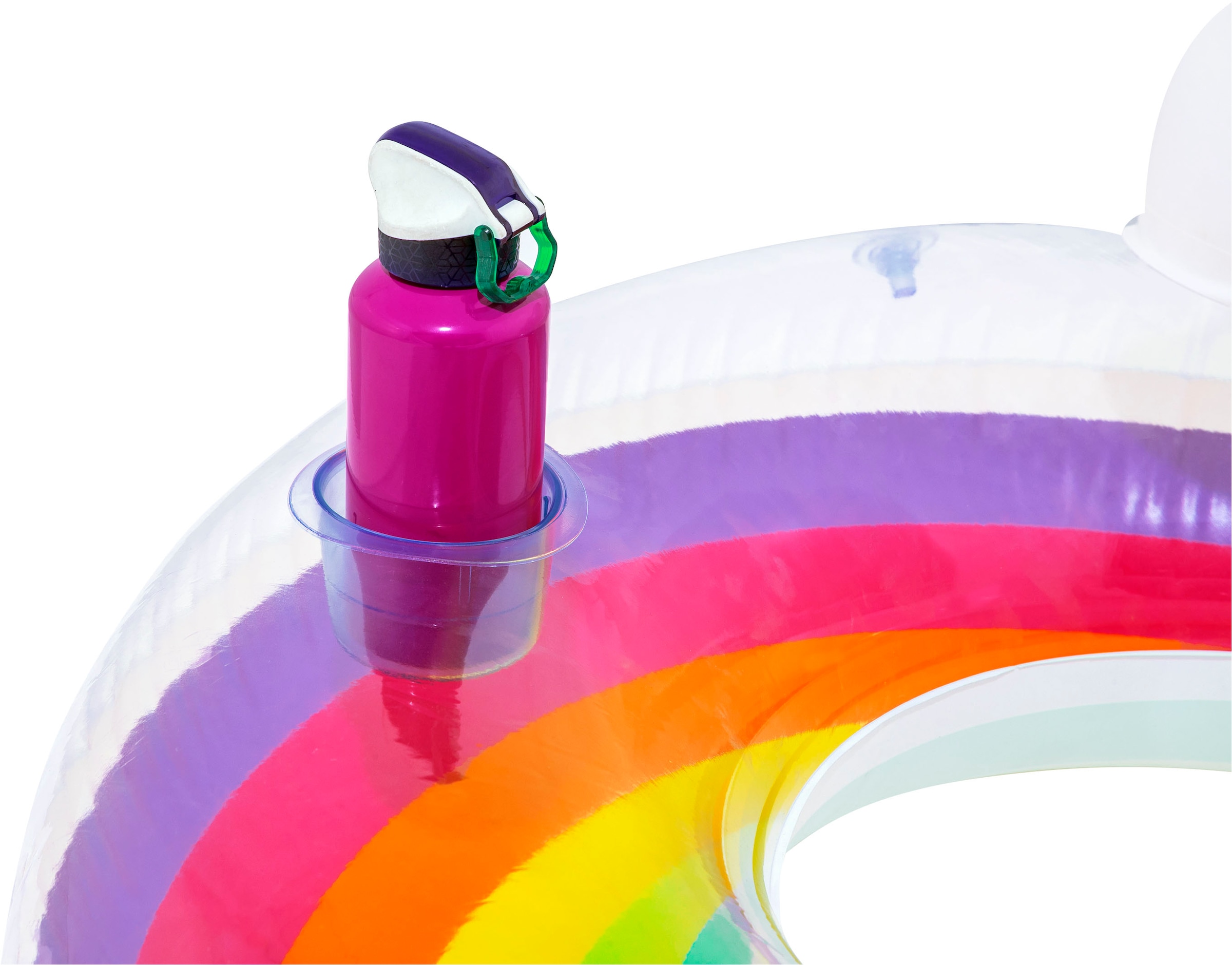 Bestway Schwimmring »Rainbow Dreams™«, für 2 Personen, max. 180 kg, Kopfstütze, Haltegriffe, Getränkehalter