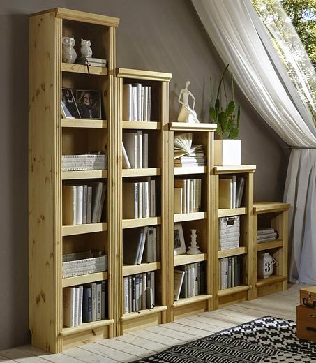 Home affaire Bibliothek »Soeren Stege«, (5 St.), Aus Massiver Kiefer