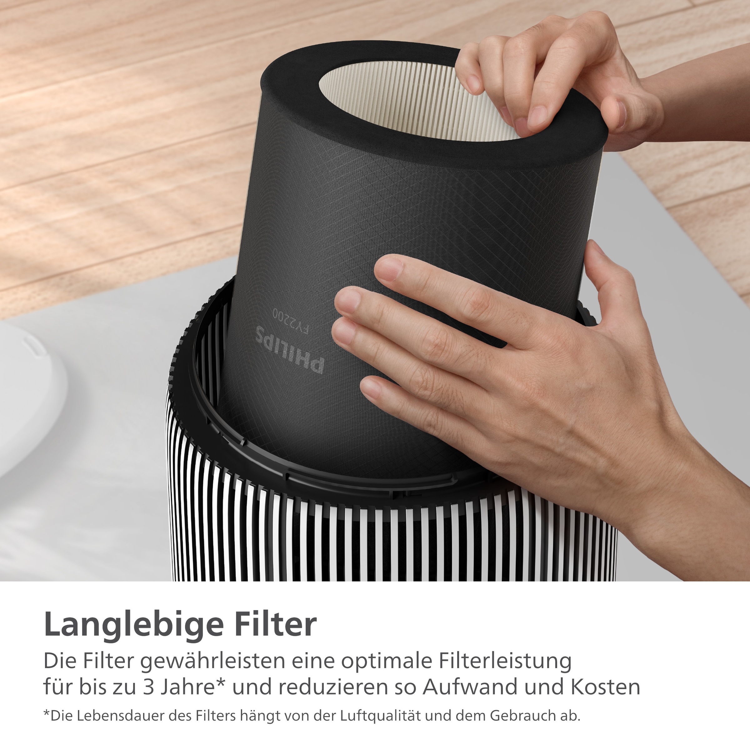 Philips Ersatzfilter »FY2200/30 HEPA NanoProtect Filter«, (1 tlg.), bis zu 3 Jahre verwendbar, 1 Filter im Lieferumfang