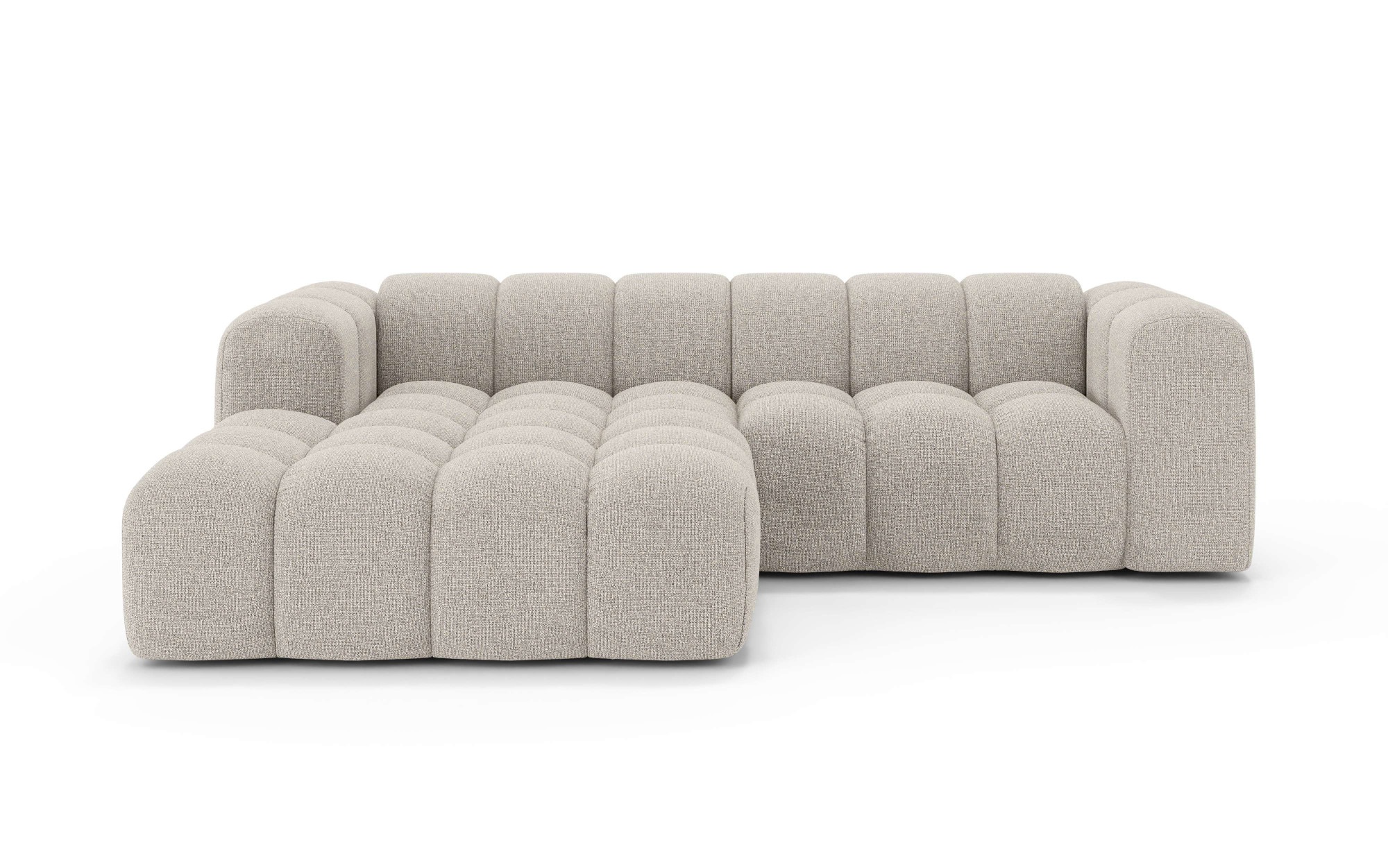 OTTO home Ecksofa »KALLIE Design-Sofa mit Wellenunterfederung, Bubble-Optik, 248/186/72cm«, moderne Steppung, hoher Sitzkomfort und modernes Design