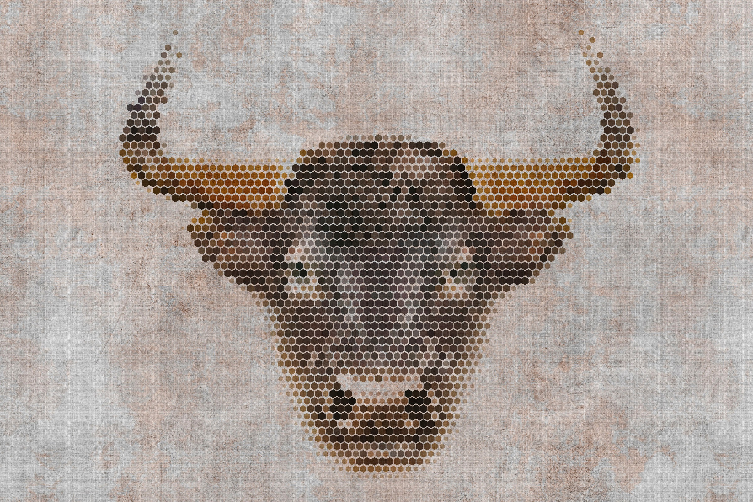 A.S. Création Leinwandbild »big three«, Kunst-Tiere-Kinder, (1 St.), Keilrahmen Bild Betonoptik Tiere Leinwand-Bild Wohnzimmer modern Wand