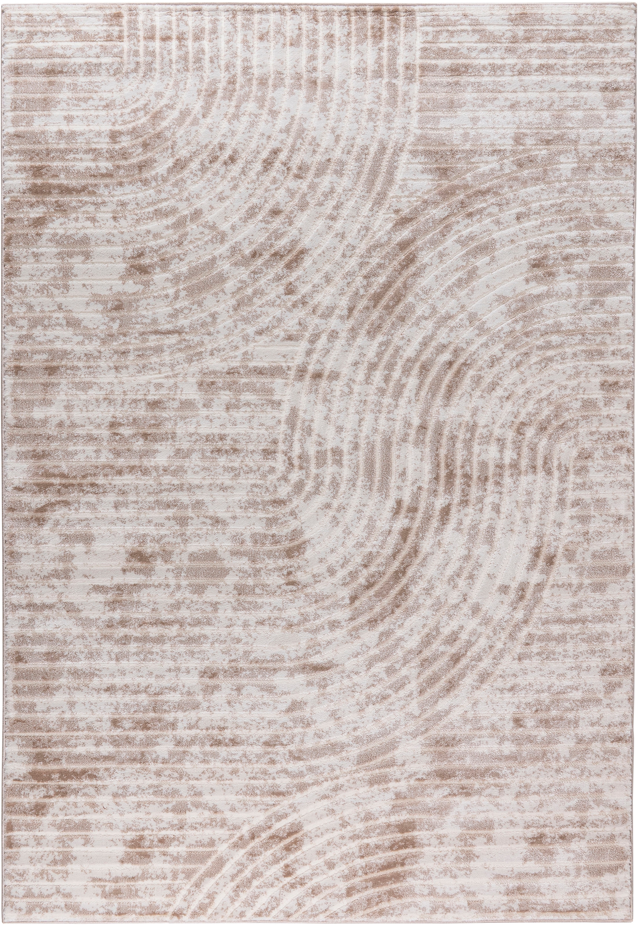 OTTO home Teppich »Luvu, mit Hoch-Tief-Struktur« rechteckig 12 mm Höhe Modernes Design, Boho-Charme, dezenter Glanz, Wohnzimmer, Schlafzimmer