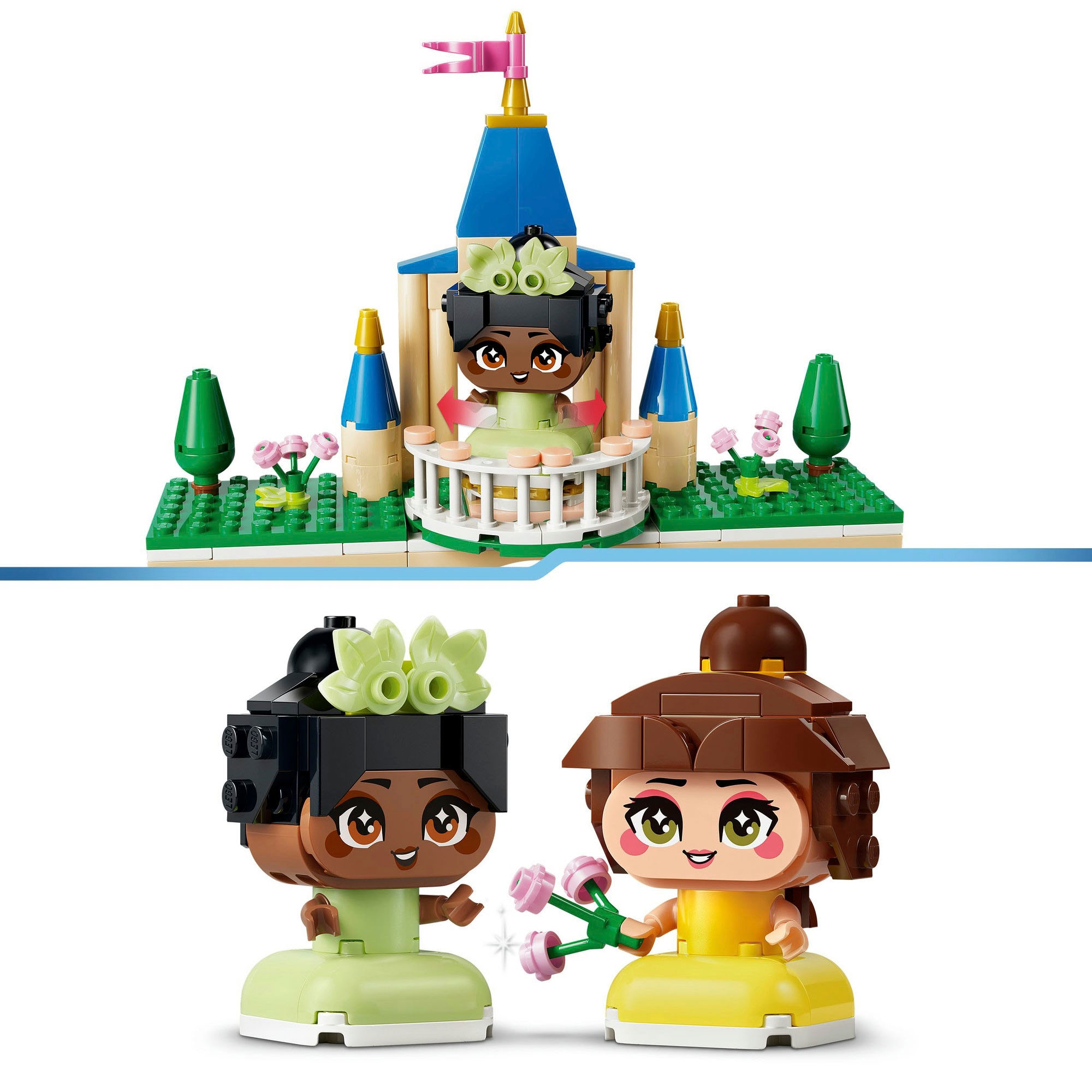LEGO® Konstruktionsspielsteine »Die Mini-Prinzessinnen Belle und Tiana mit ihrem Schloss (43291)« LEGO Disney Princess; Made in Europe