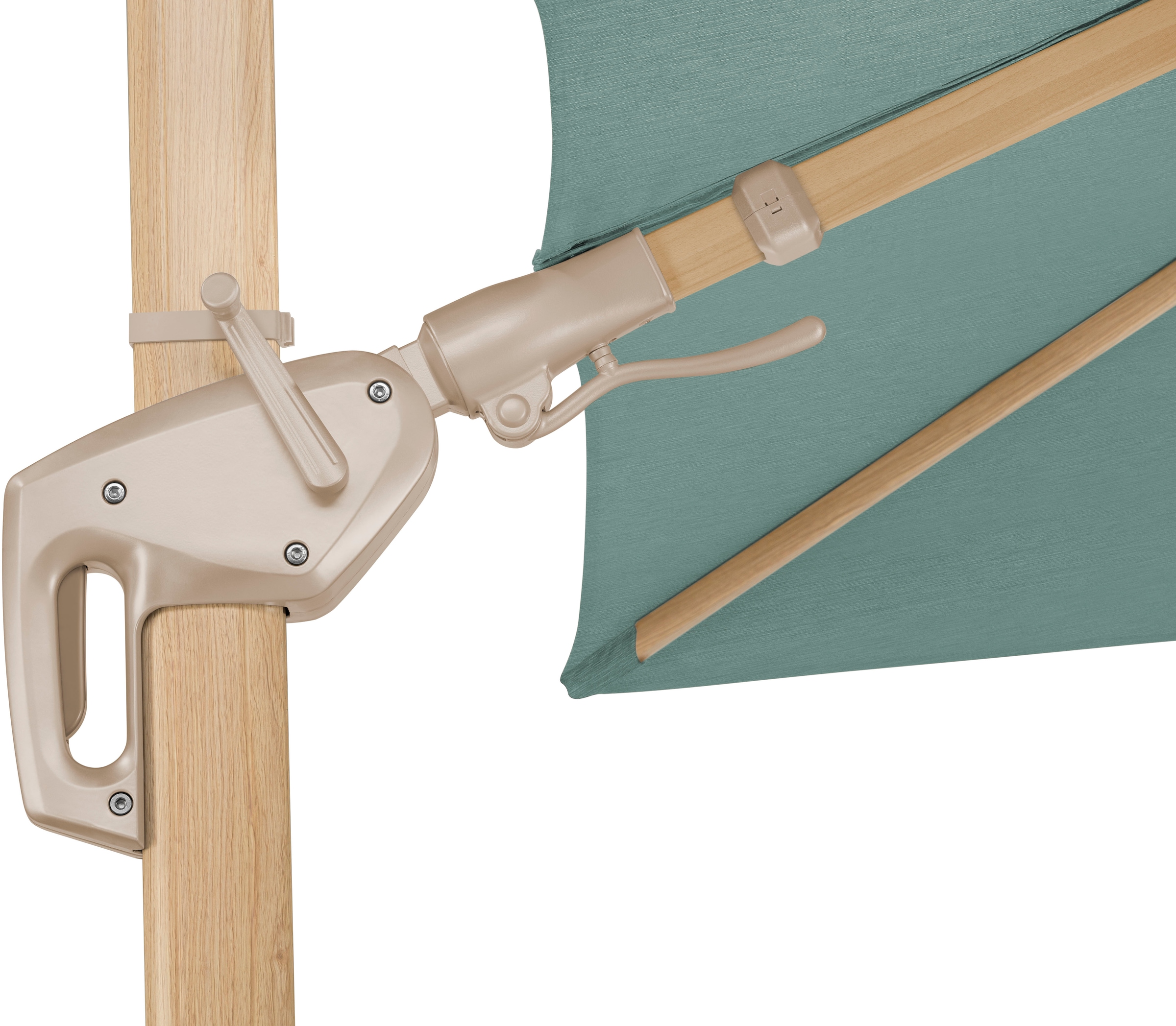 Schneider Schirme Ampelschirm »»Rhodos Twist Loft««, 300x300 cm, flexibler Ampelschirm in moderner Leinenstruktur